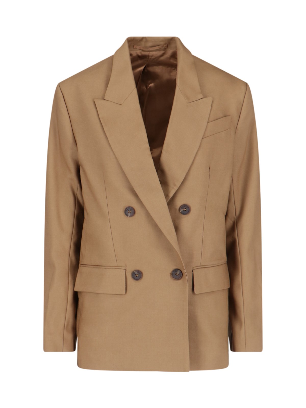 Shop Eudon Choi 'ellen' Double-breasted Blazer In Brown