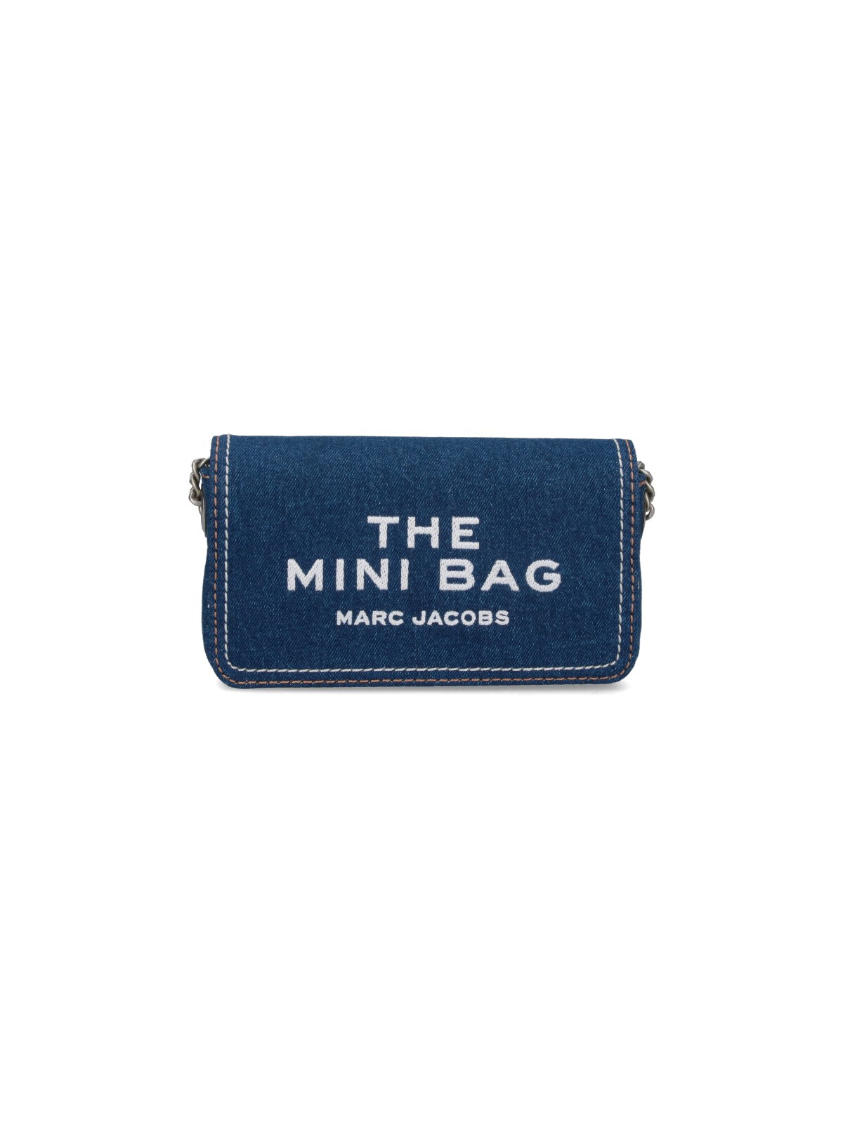 Shop Marc Jacobs Mini Bag "the Denim Chain" In Blue