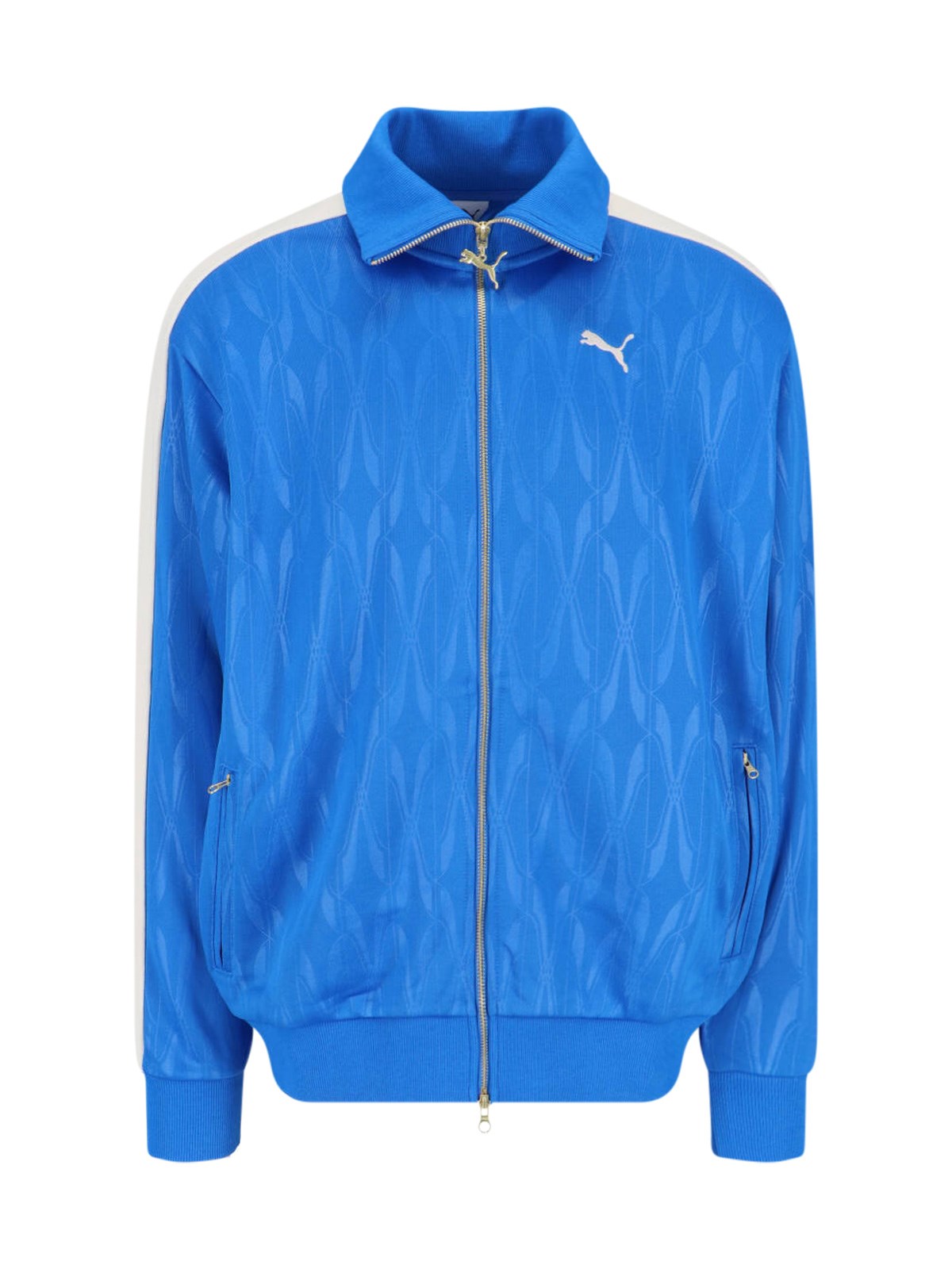 Shop Puma 'the Neverworn Iv T7' Zip Sweatshirt In Light Blue