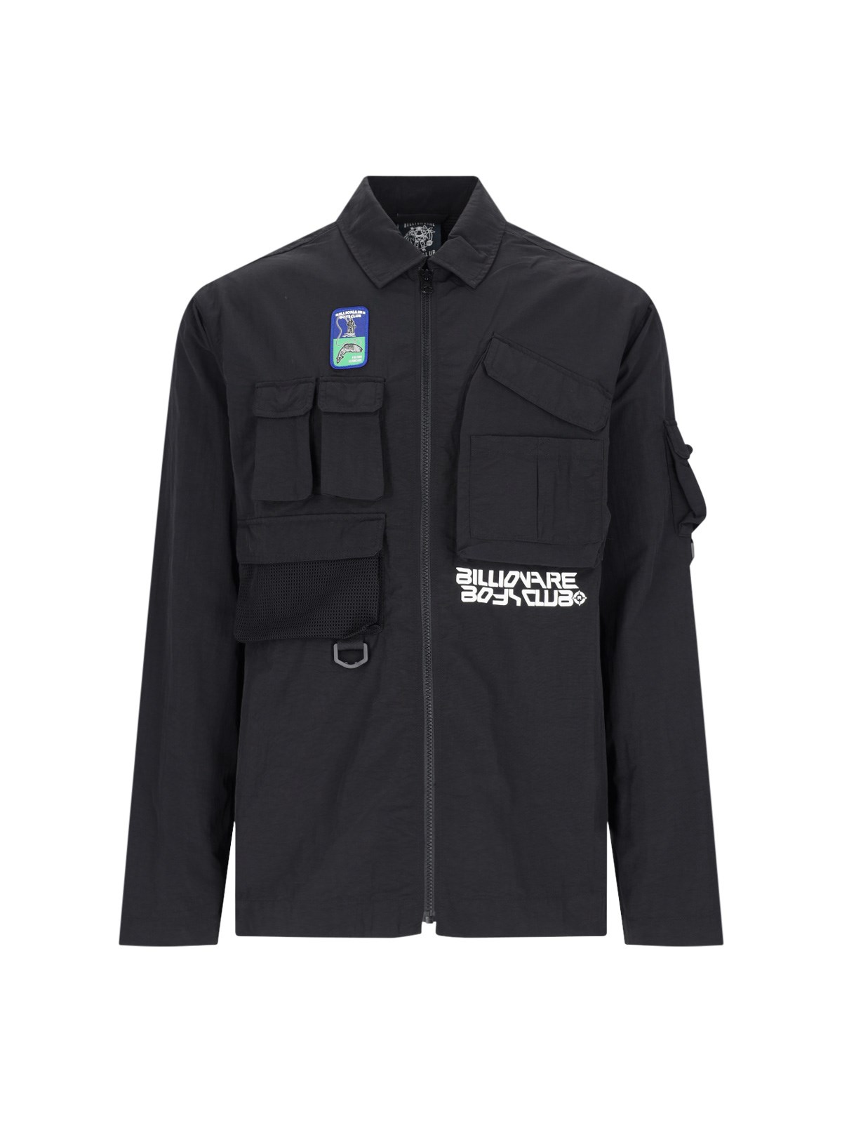 Shop Billionaire Boys Club 'multi Pocket Overshirt' Shirt Jacket In Black  