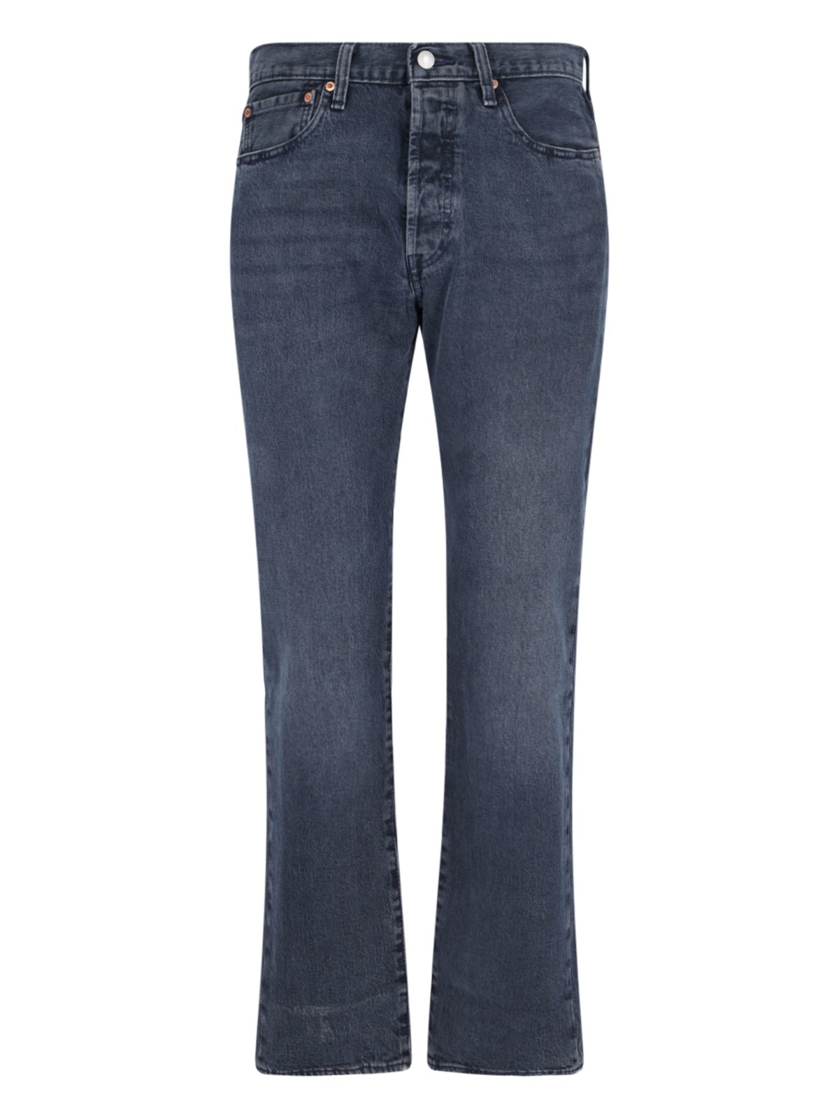 Shop Levi's Strauss "501® Original" Straight Jeans In Blue