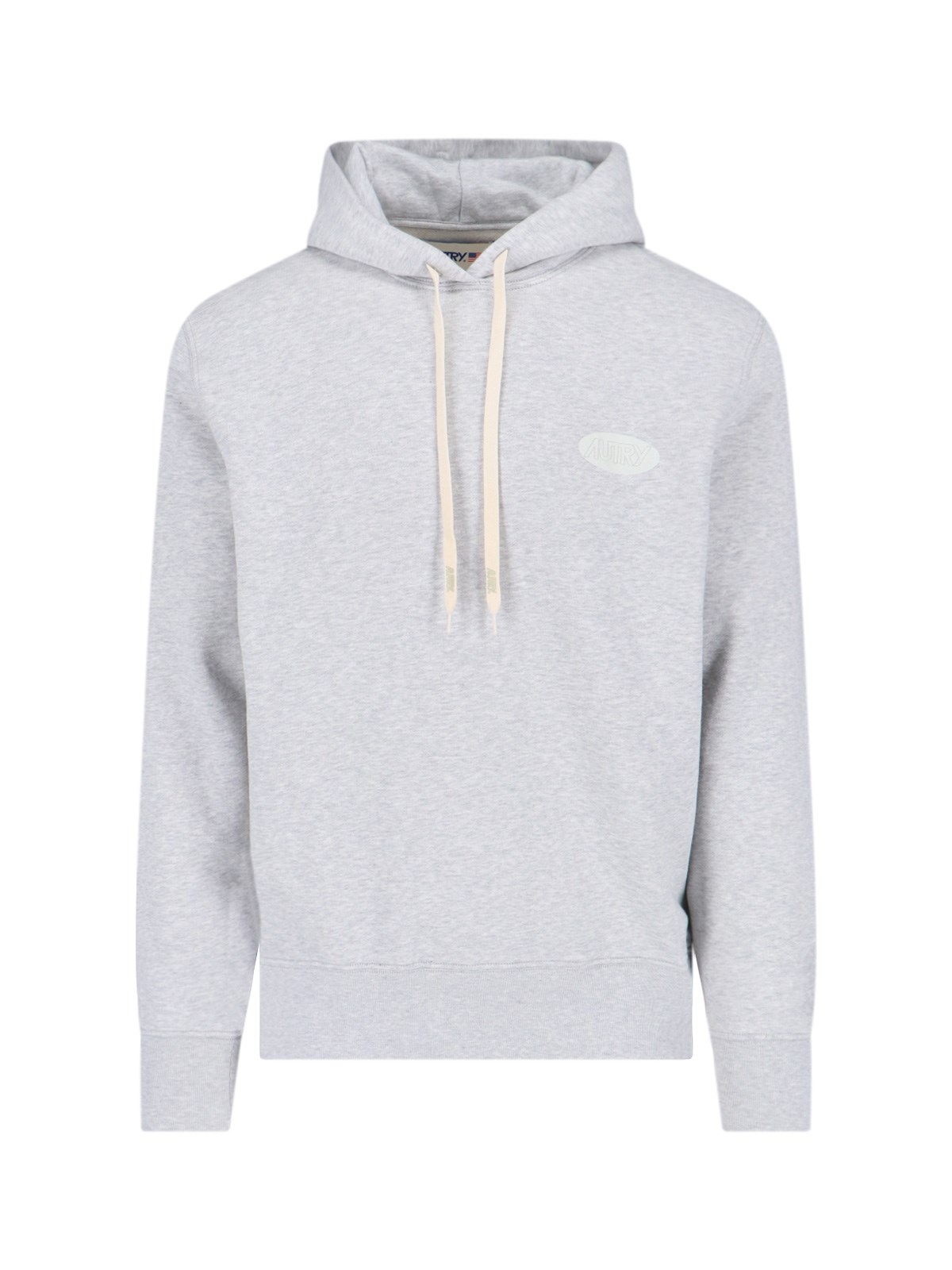 Shop Autry Logo Hoodie In Gray