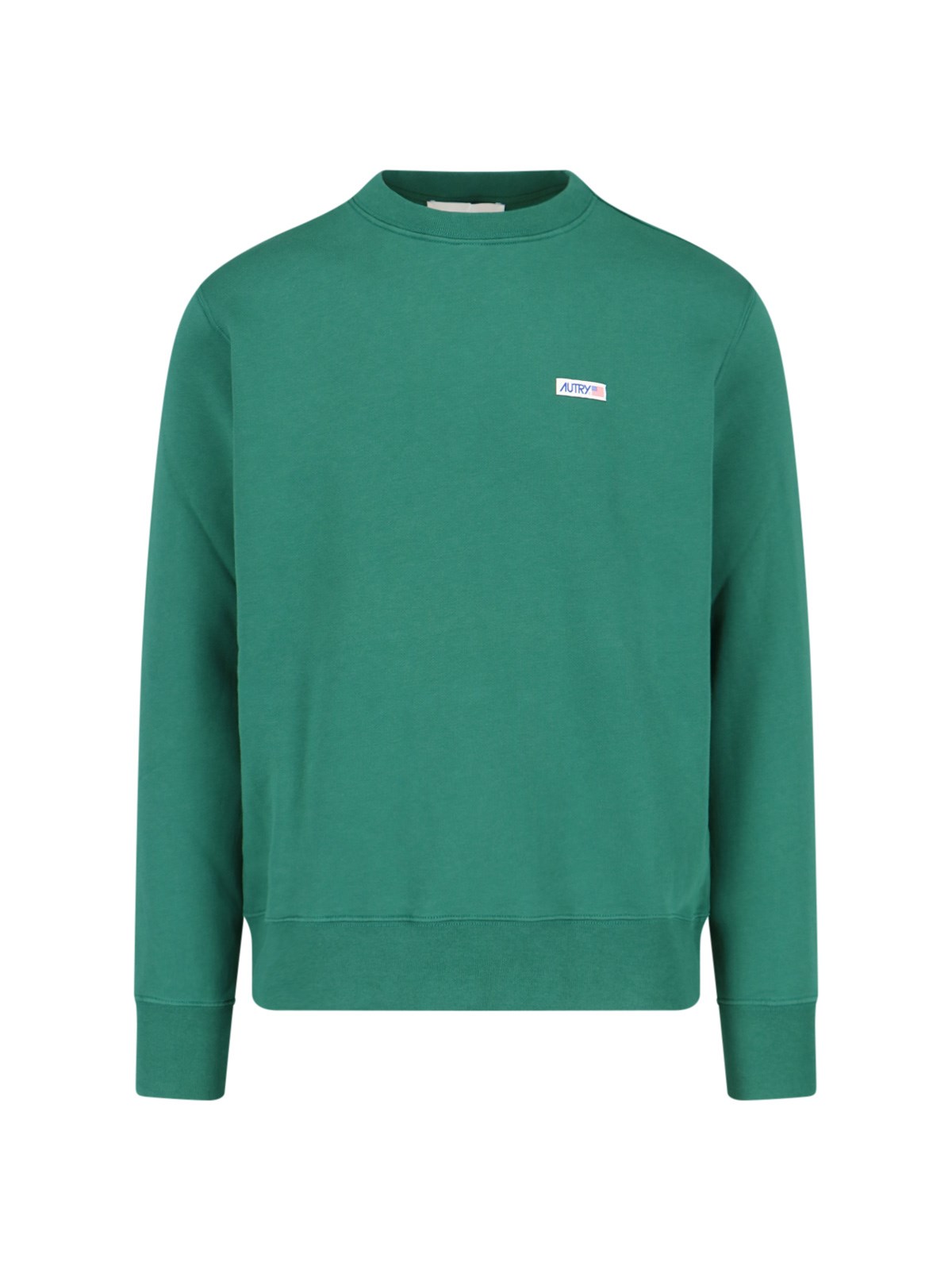 Shop Autry Logo Crewneck Sweatshirt In Green