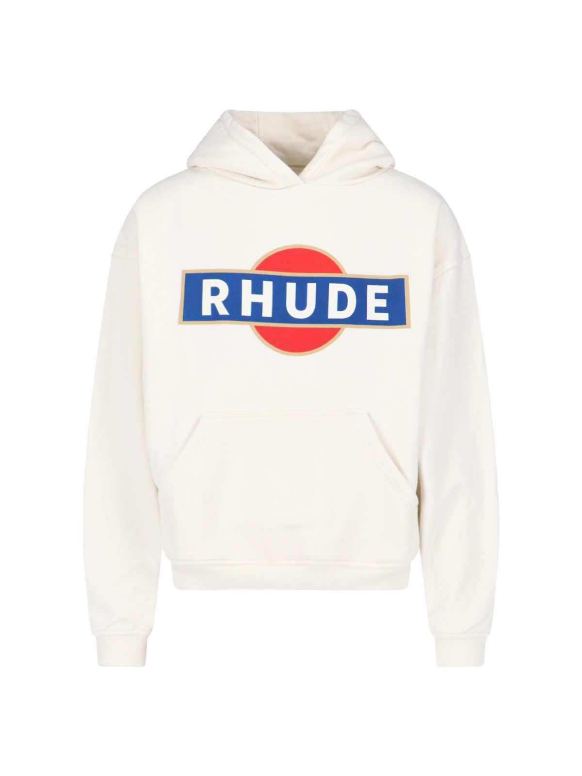 Shop Rhude "vintage Racer" Hoodie In White