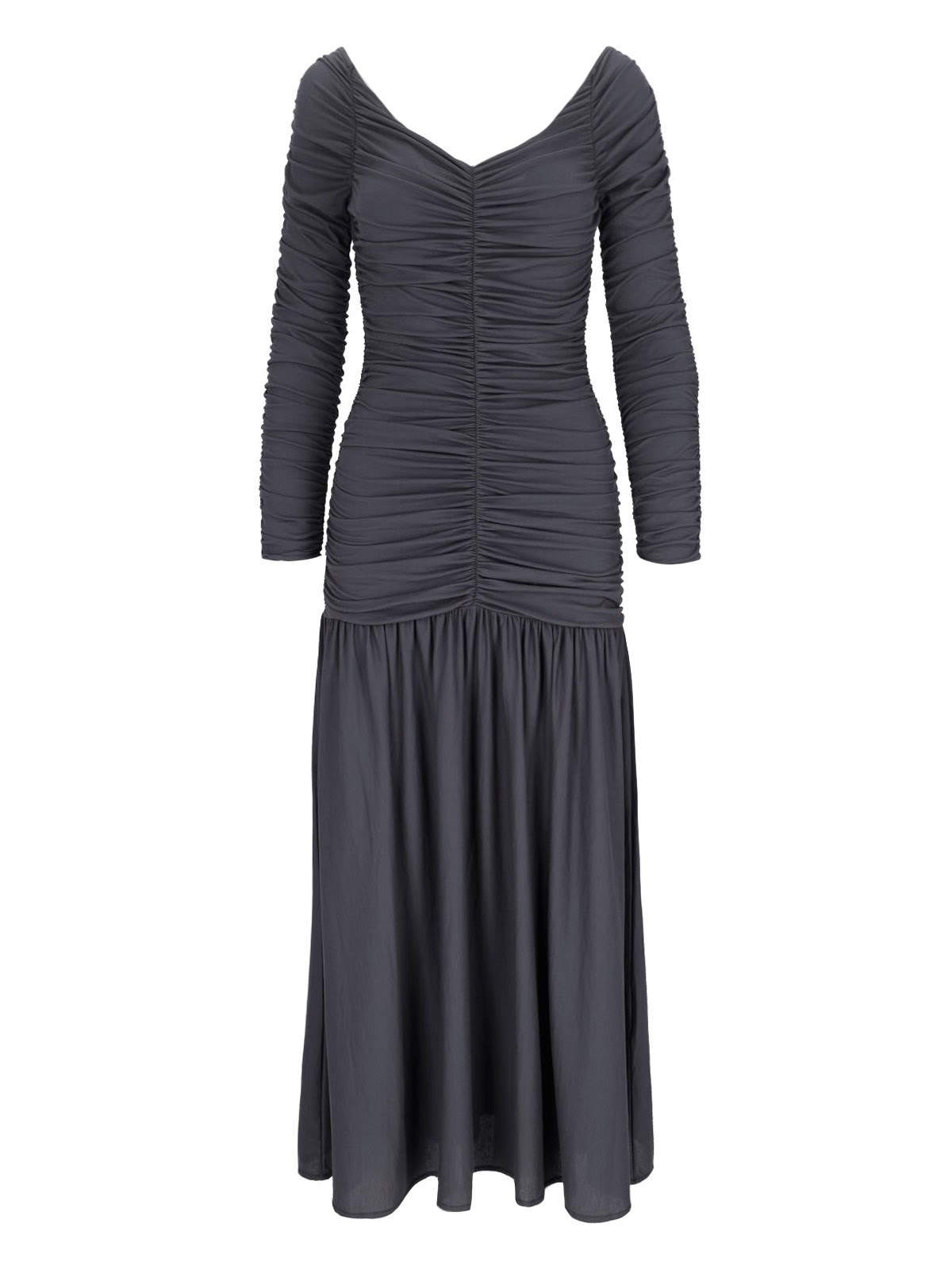 Paloma Wool Maxi Draped Dress In Gray