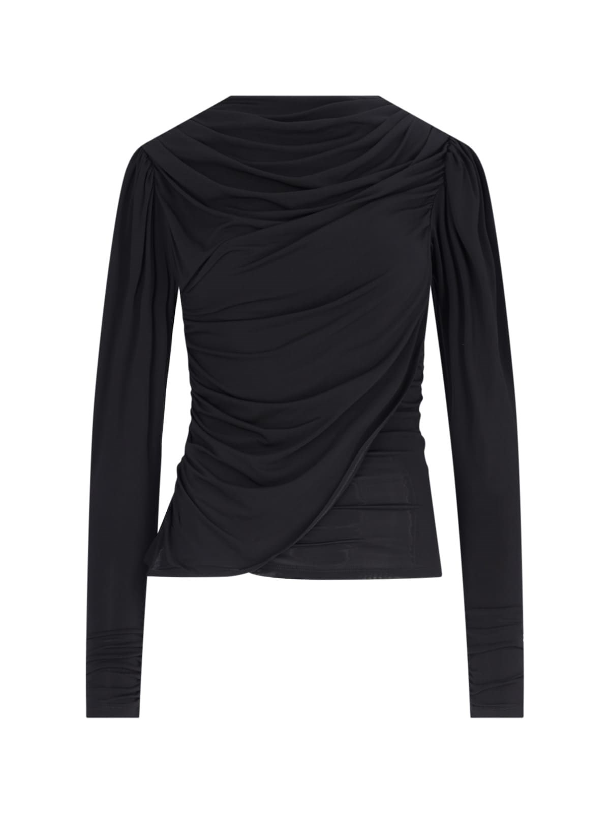 Shop Paloma Wool Draped Top "blessy" In Black  