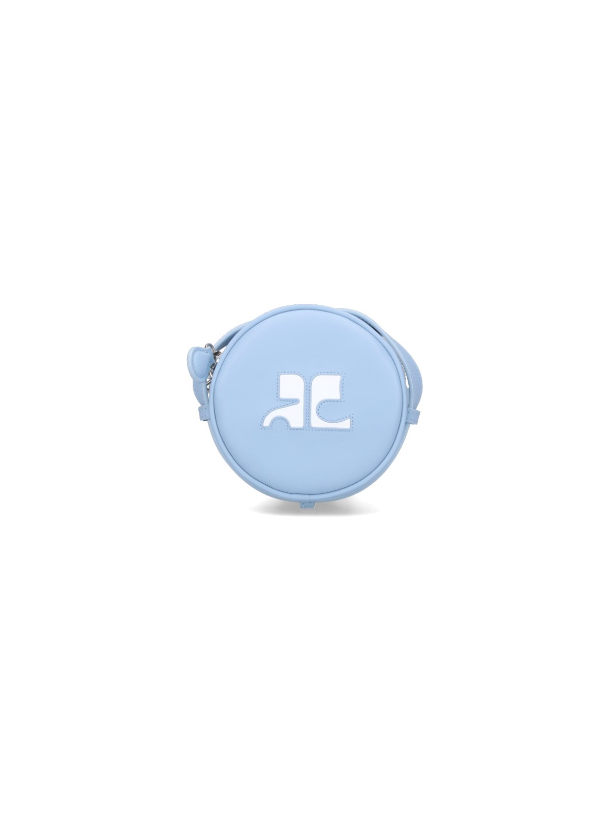 Courrèges "reedition Circle" Mini Bag In Light Blue