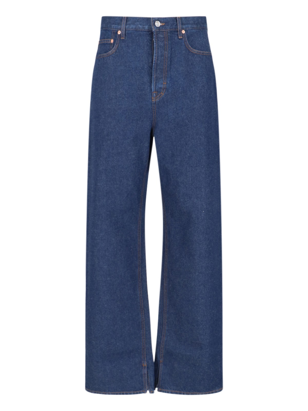 Shop Gucci Jeans Baggy In Blue