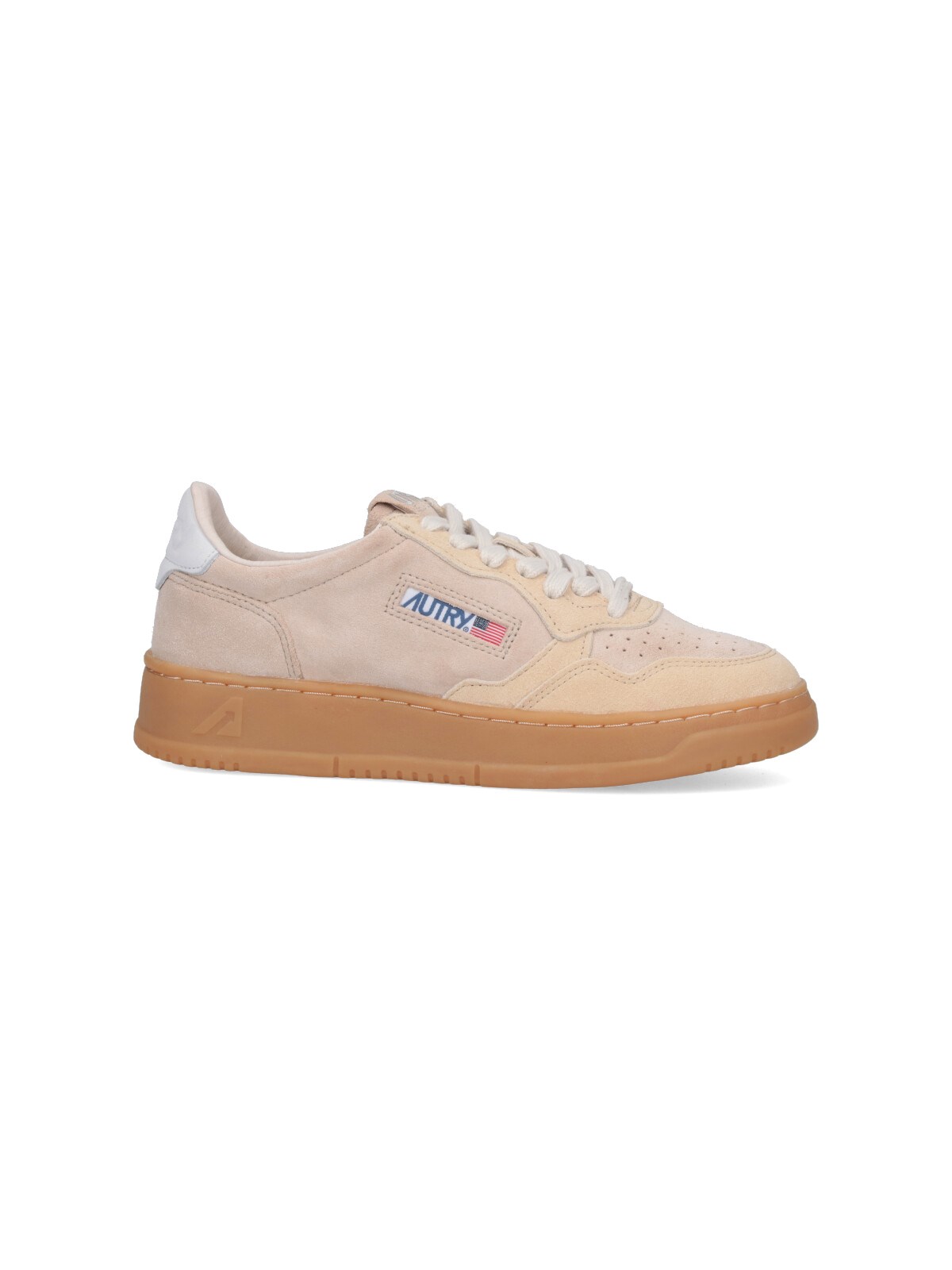 Shop Autry "medalist" Low-top Sneakers In Beige