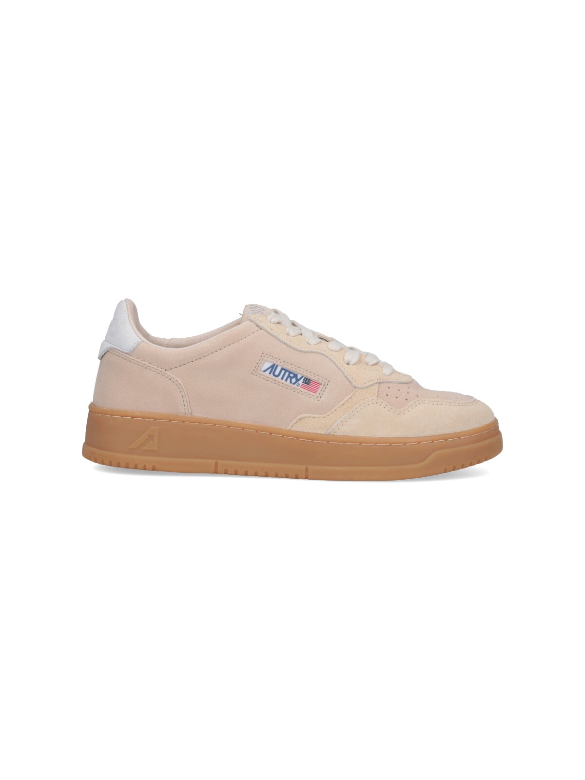 Shop Autry "medalist" Low-top Sneakers In Beige