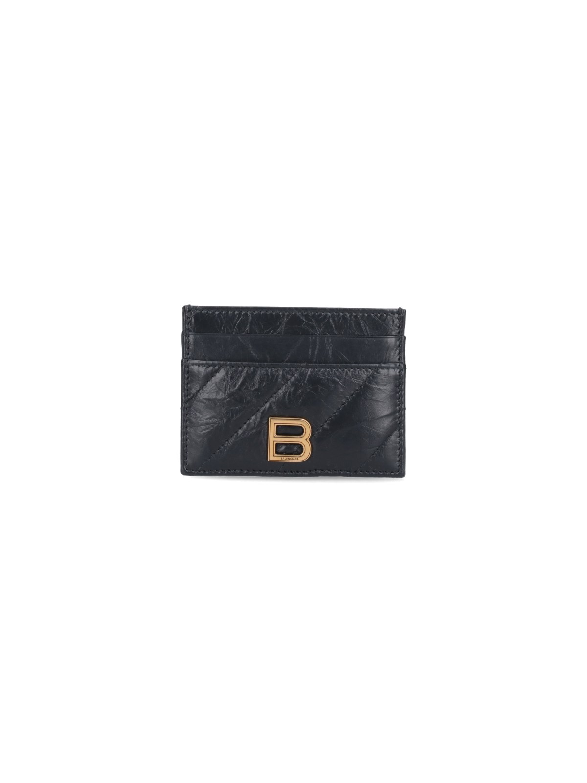 Shop Balenciaga Logo Card Holder In Black  