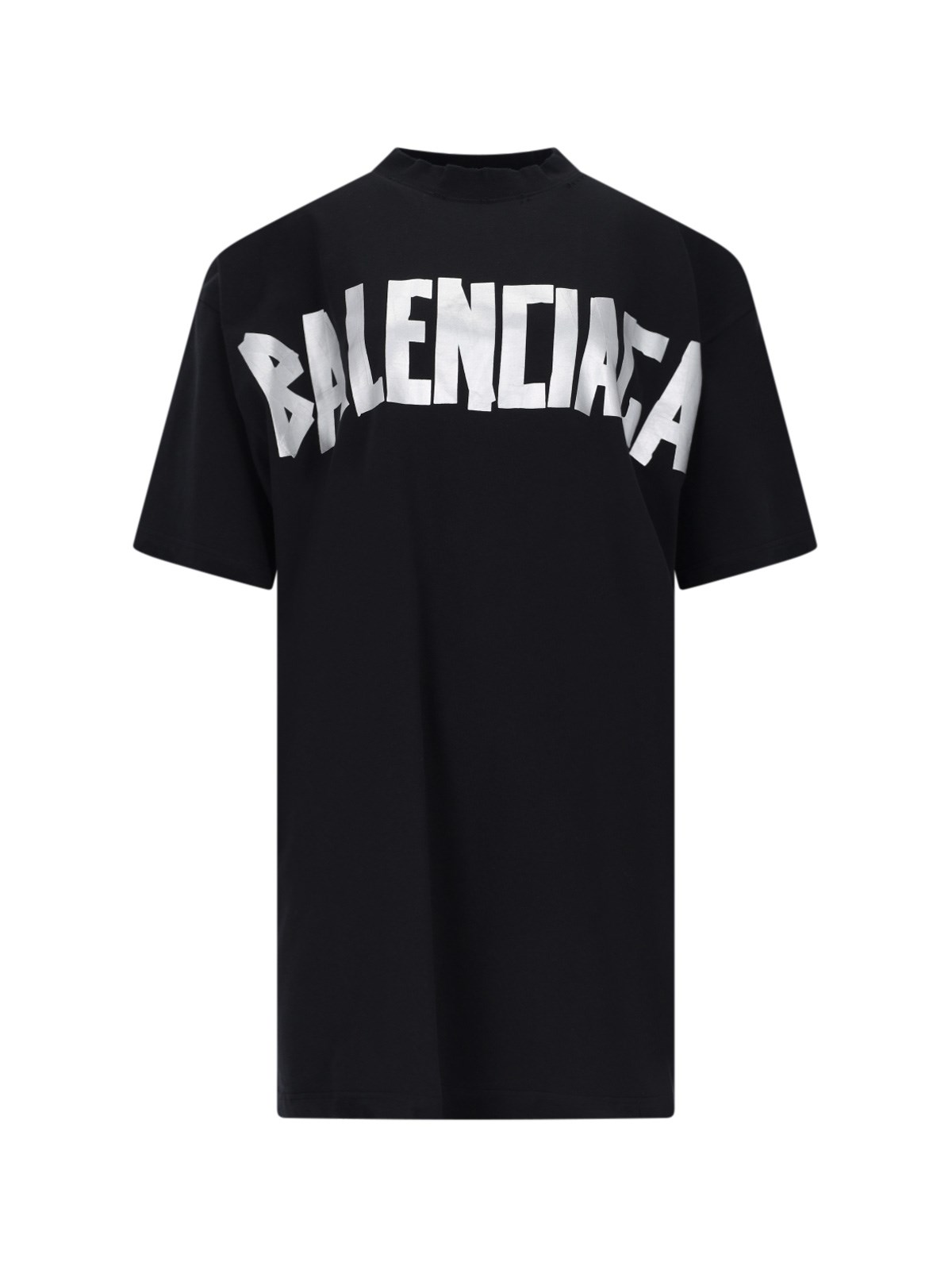 Shop Balenciaga Logo T-shirt Dress In Black  