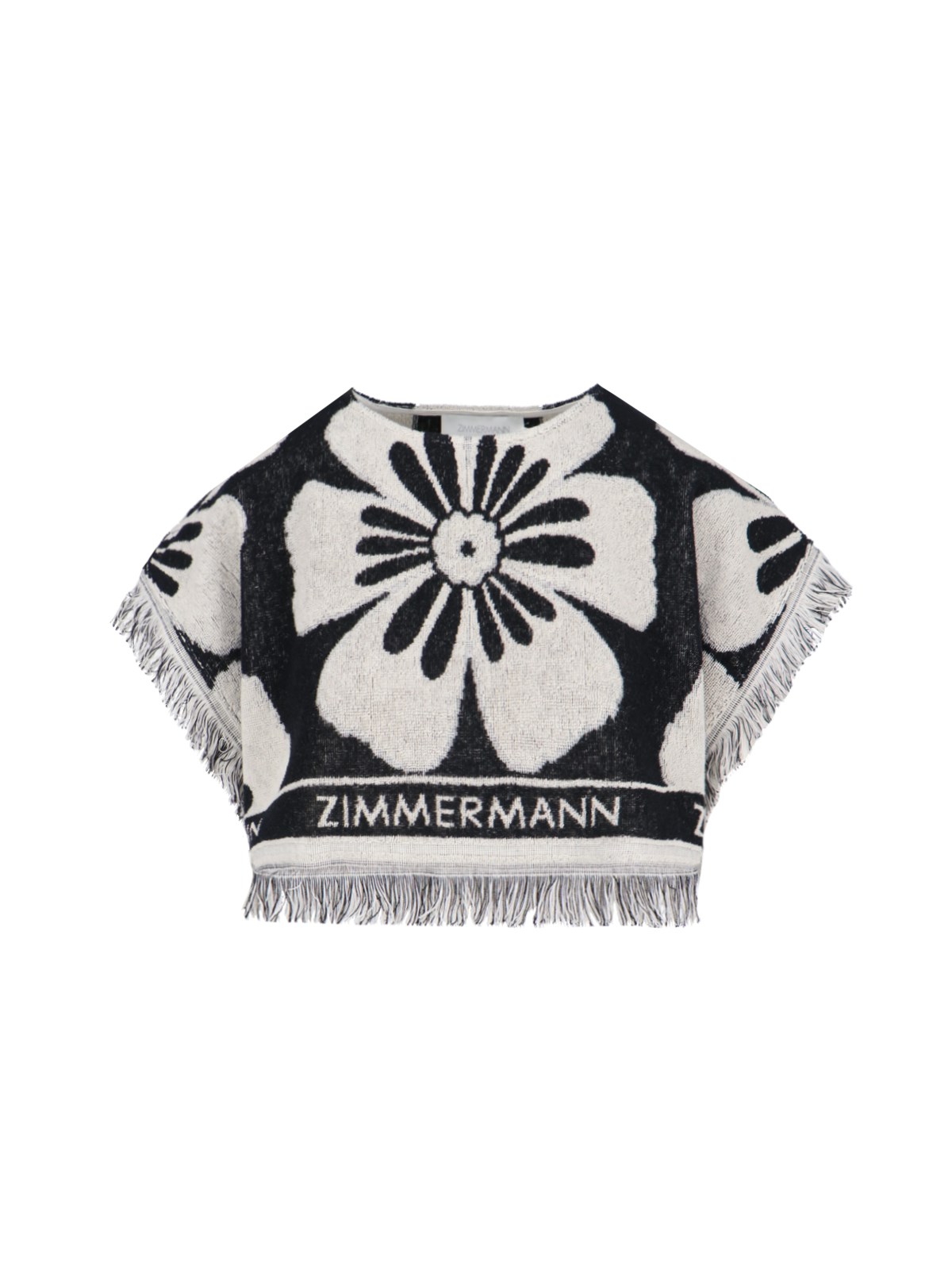 Zimmermann 'halliday' Crop Top In Black  