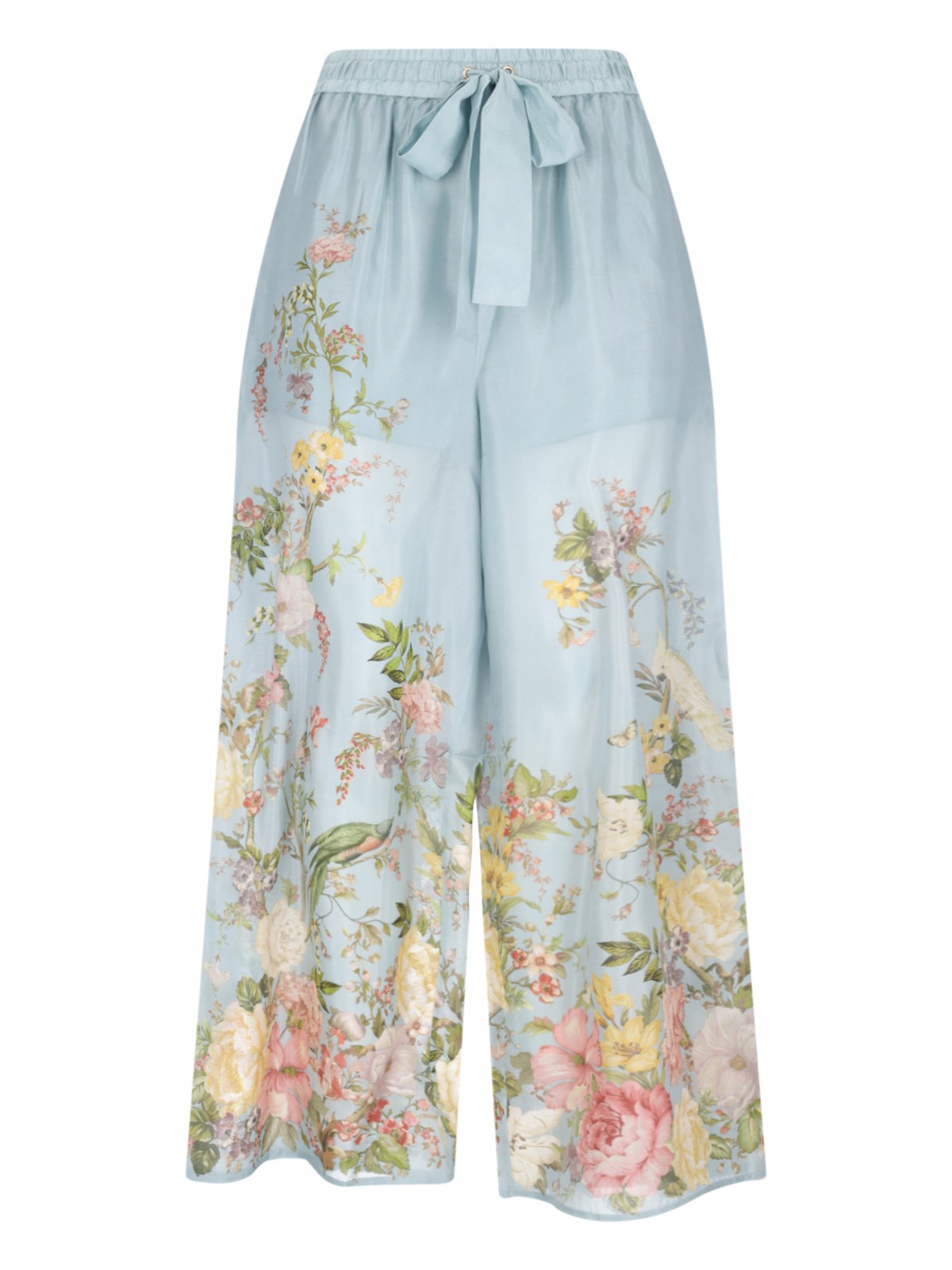 Shop Zimmermann 'waverly' Wide Pants In Light Blue