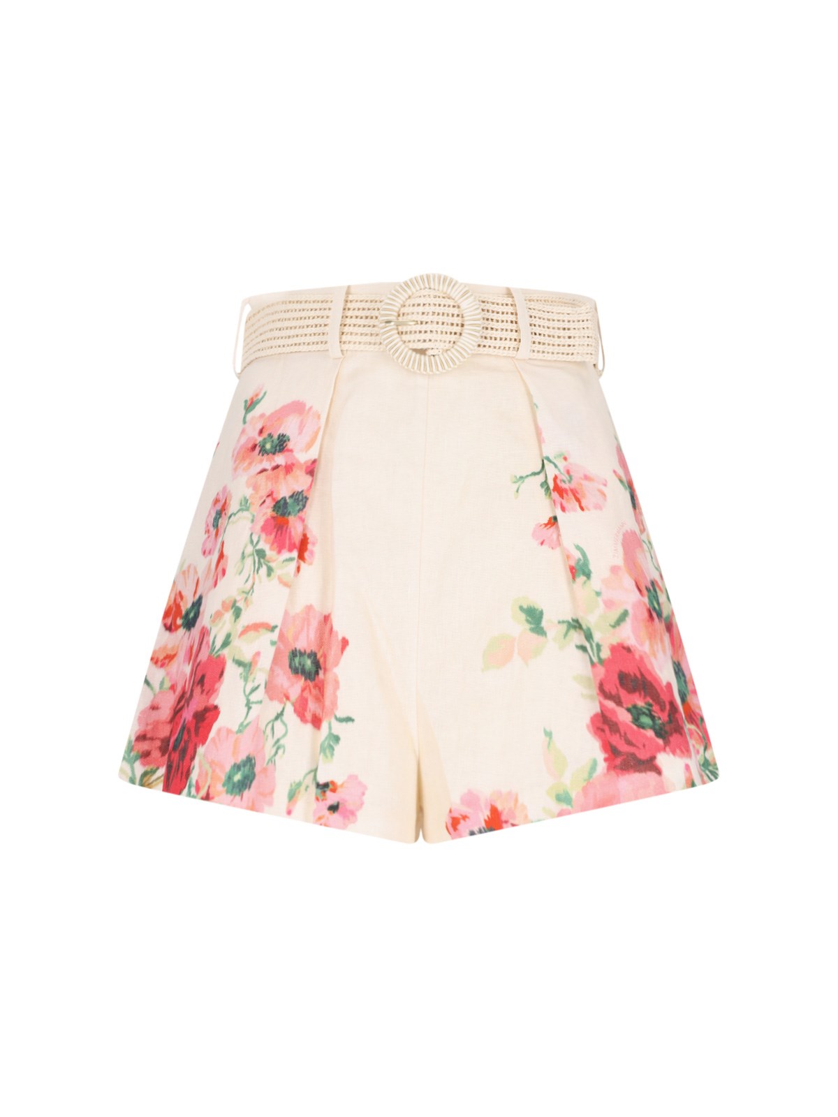 Shop Zimmermann 'lightburst' Shorts In Cream