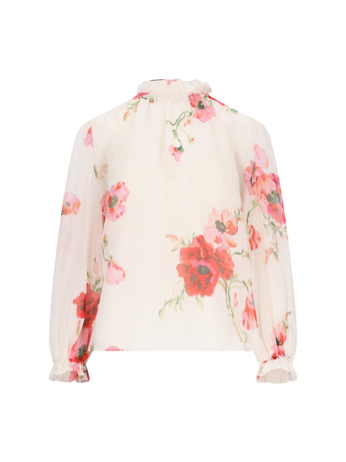 Shop Zimmermann 'lightburst' Blouse In Cream