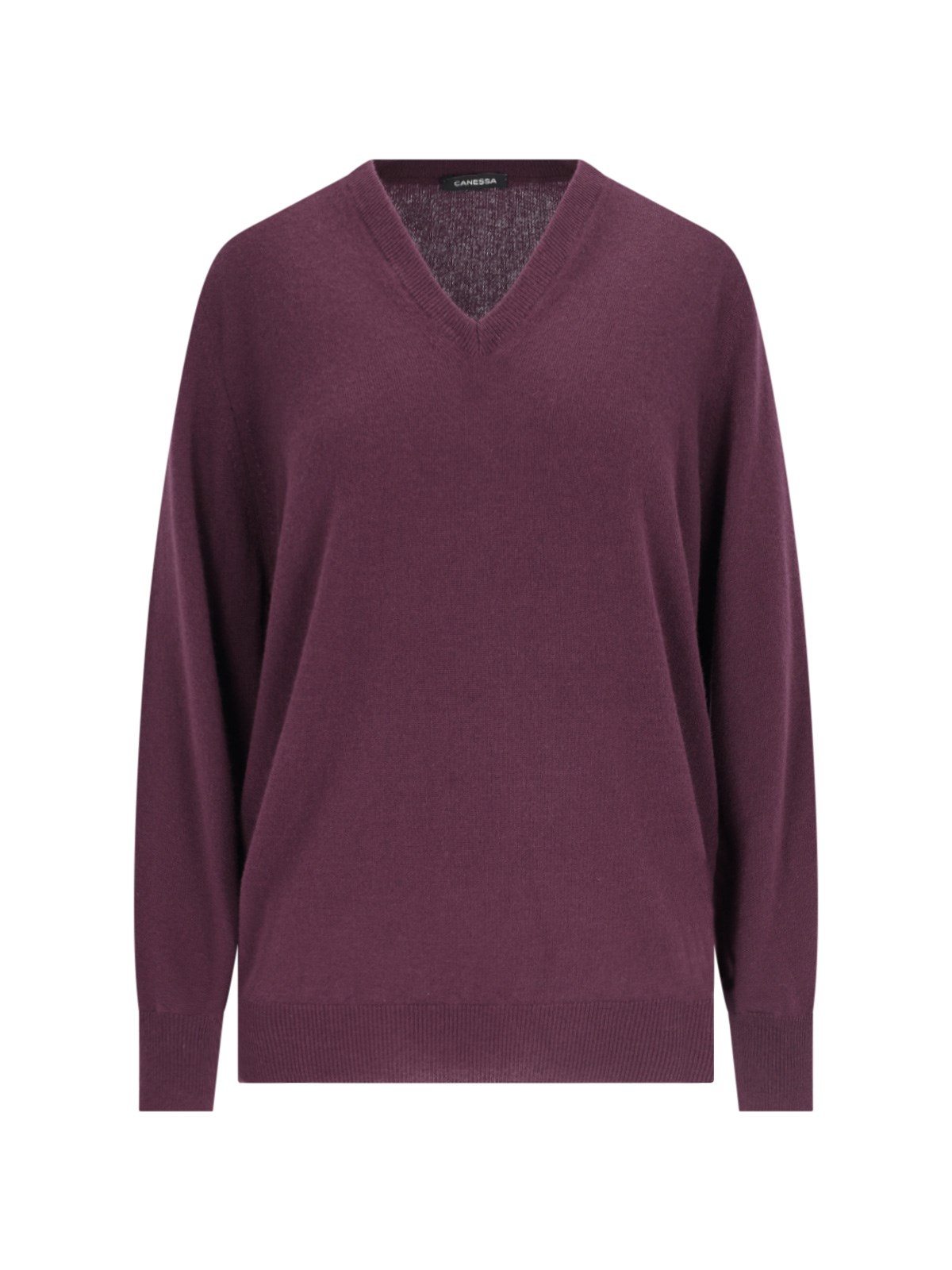 Shop Canessa V-neck Sweater In Purple