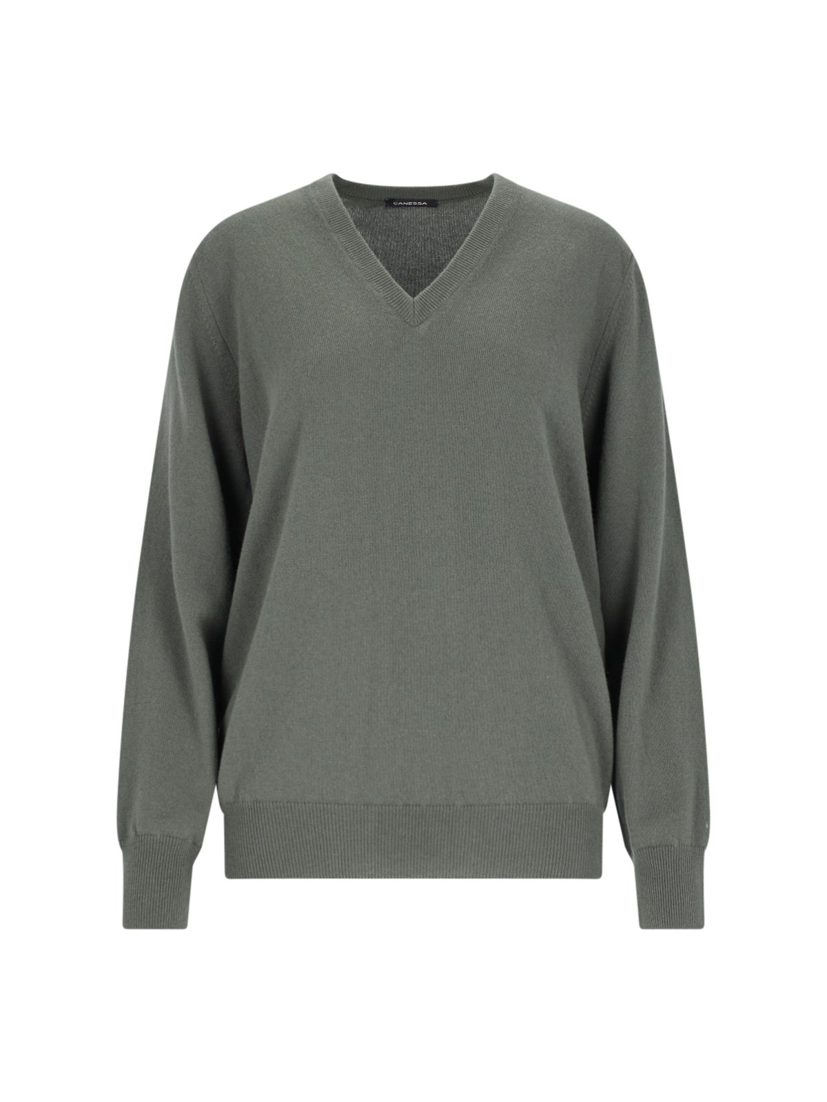 Shop Canessa V-neck Sweater In Green