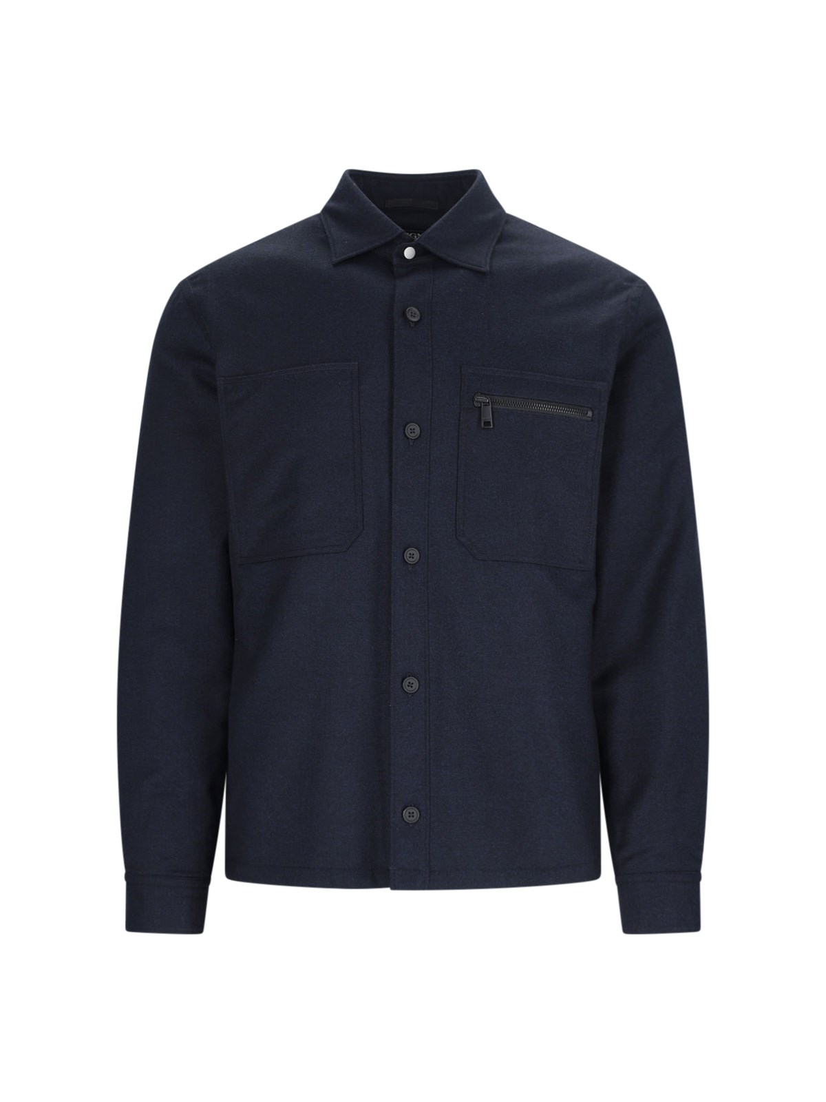 Shop Zegna Wool Shirt In Blue