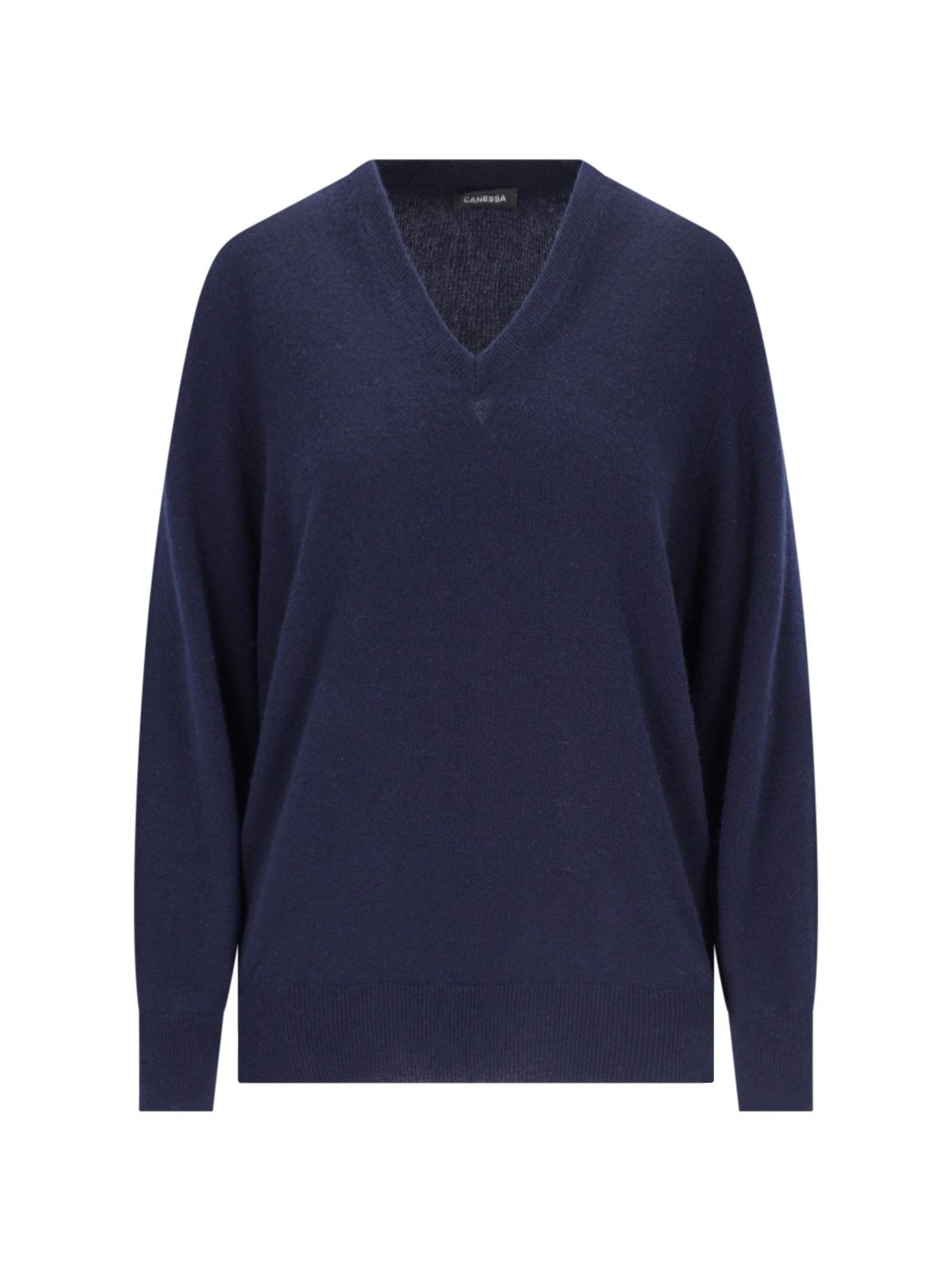 Canessa V-neck Sweater In Blue Cashmere Navy In Blue