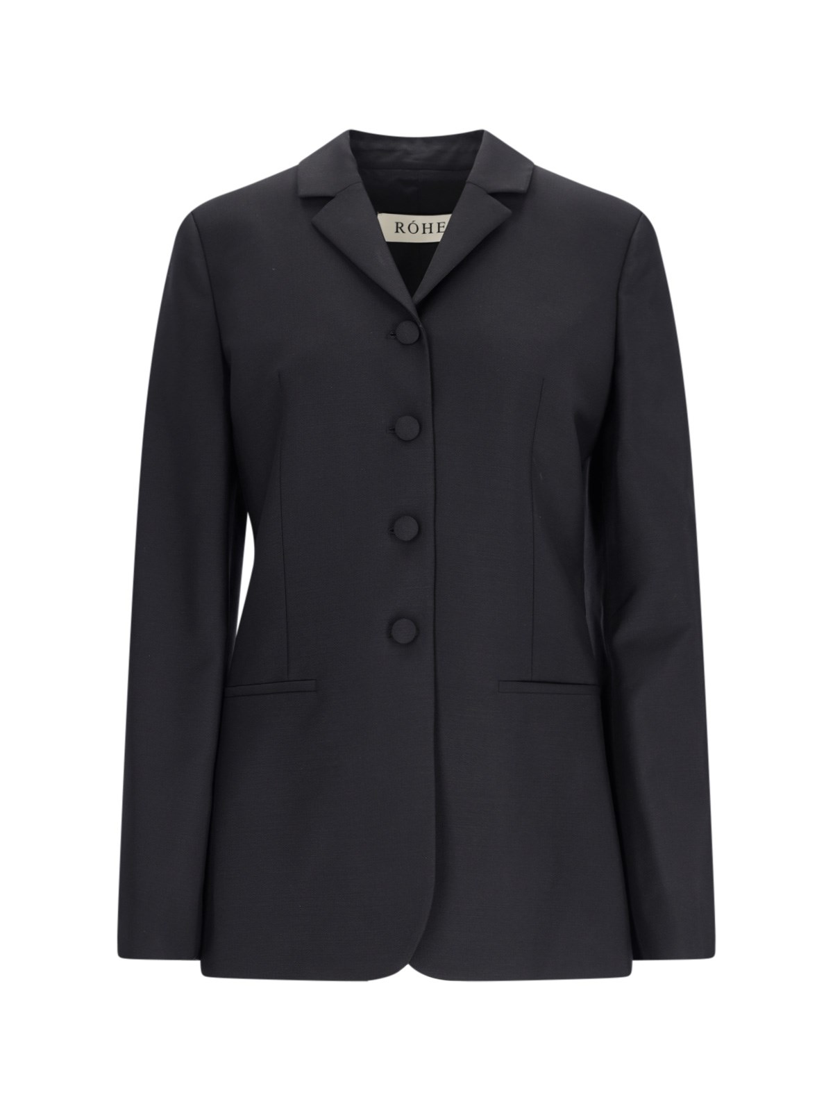 Shop Rohe Single-breasted Blazer In Black  