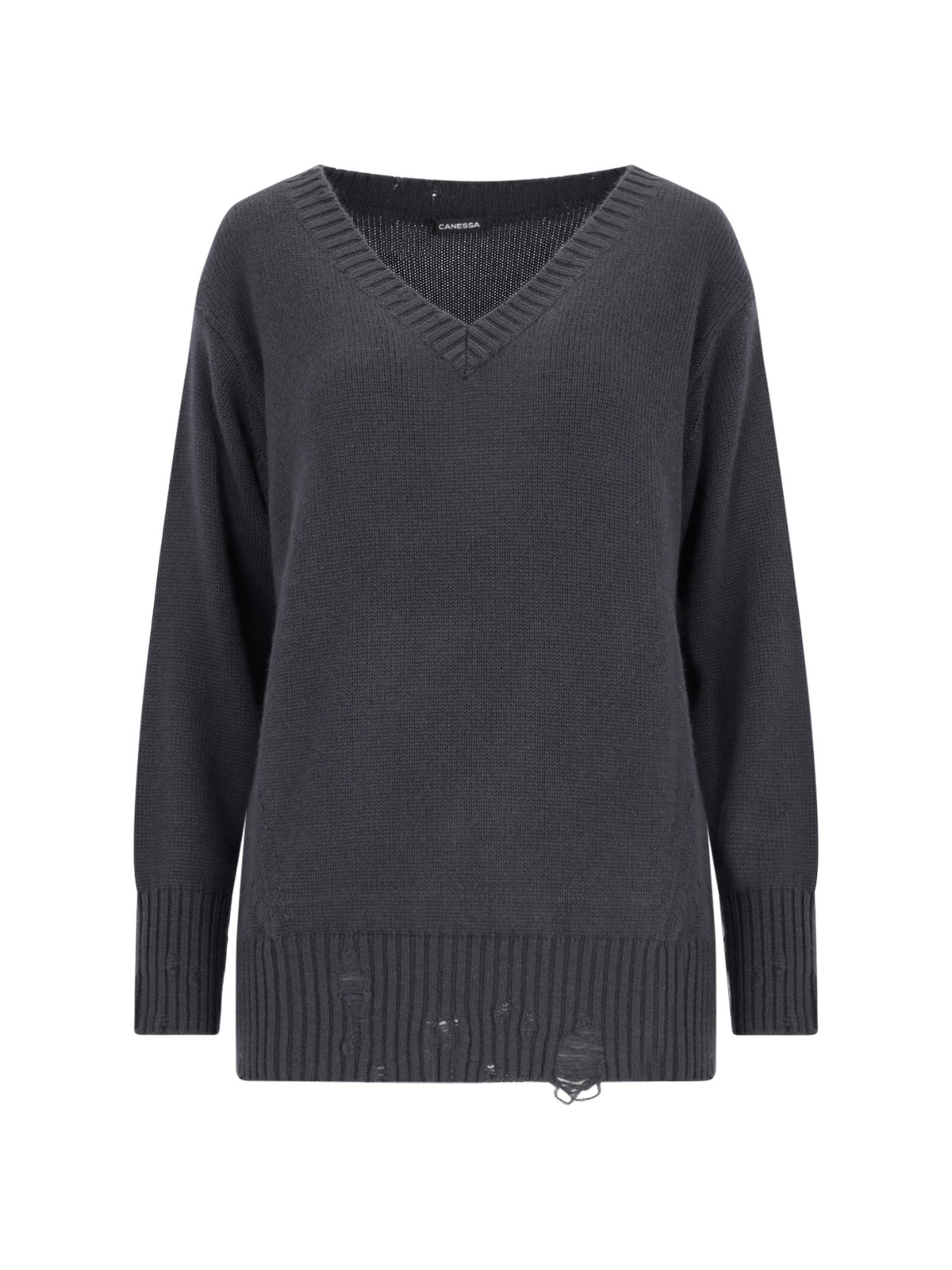 CANESSA DESTROYED DETAIL SWEATER 