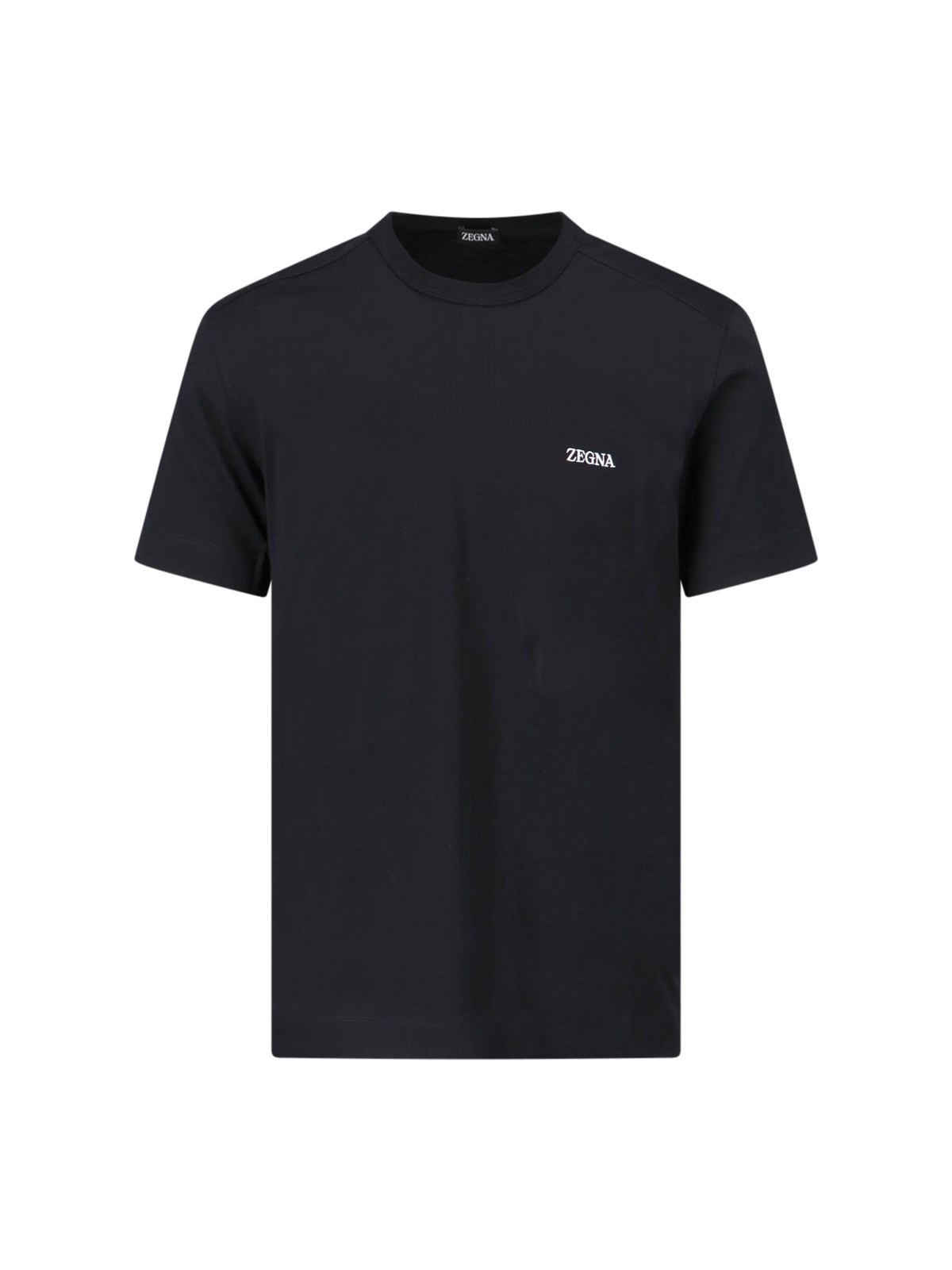 Shop Zegna Logo T-shirt In Black  