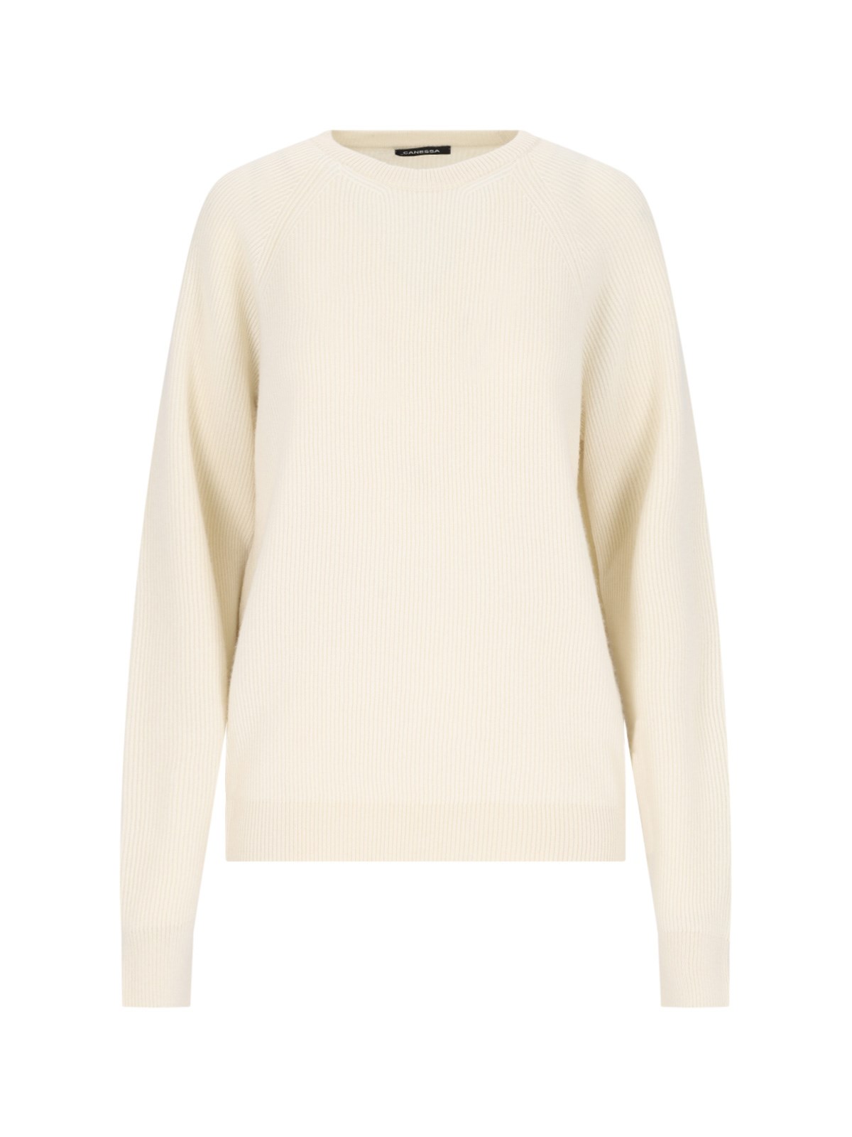 Shop Canessa Basic Sweater In Cream