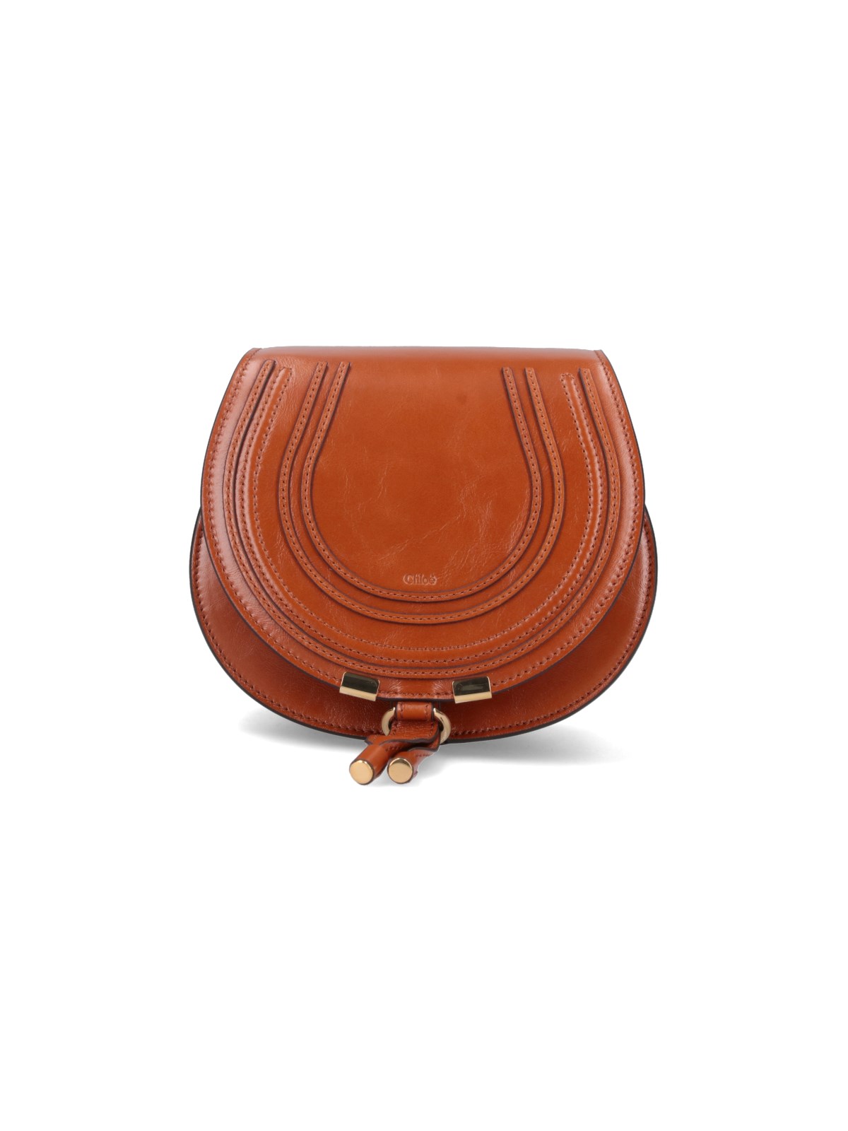 Shop Chloé Small Crossbody Bag "marcie" In Brown