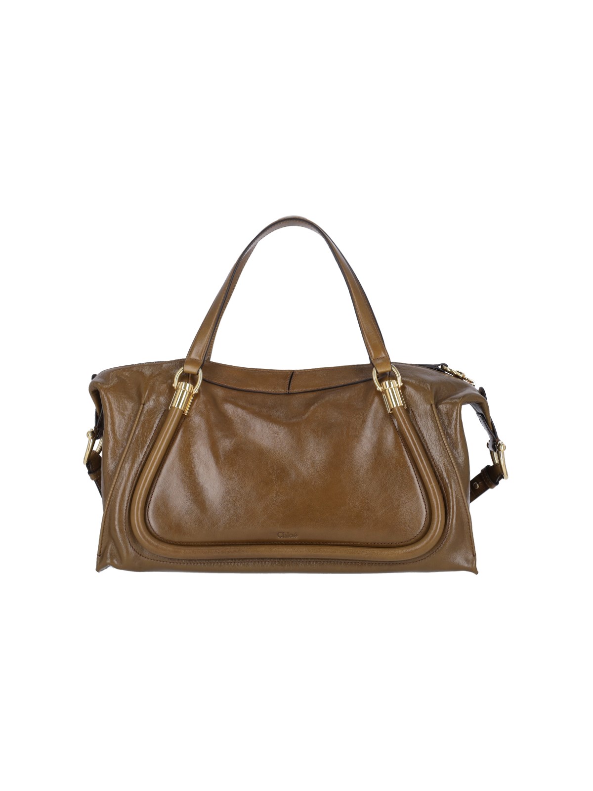 Shop Chloé 'paraty 24' Shoulder Bag In Brown