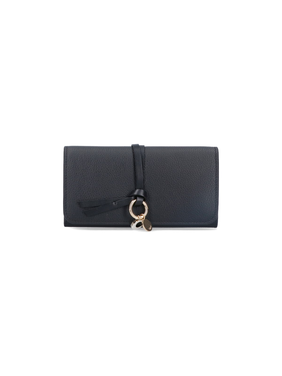 Shop Chloé 'alphabet' Flap Wallet In Black  