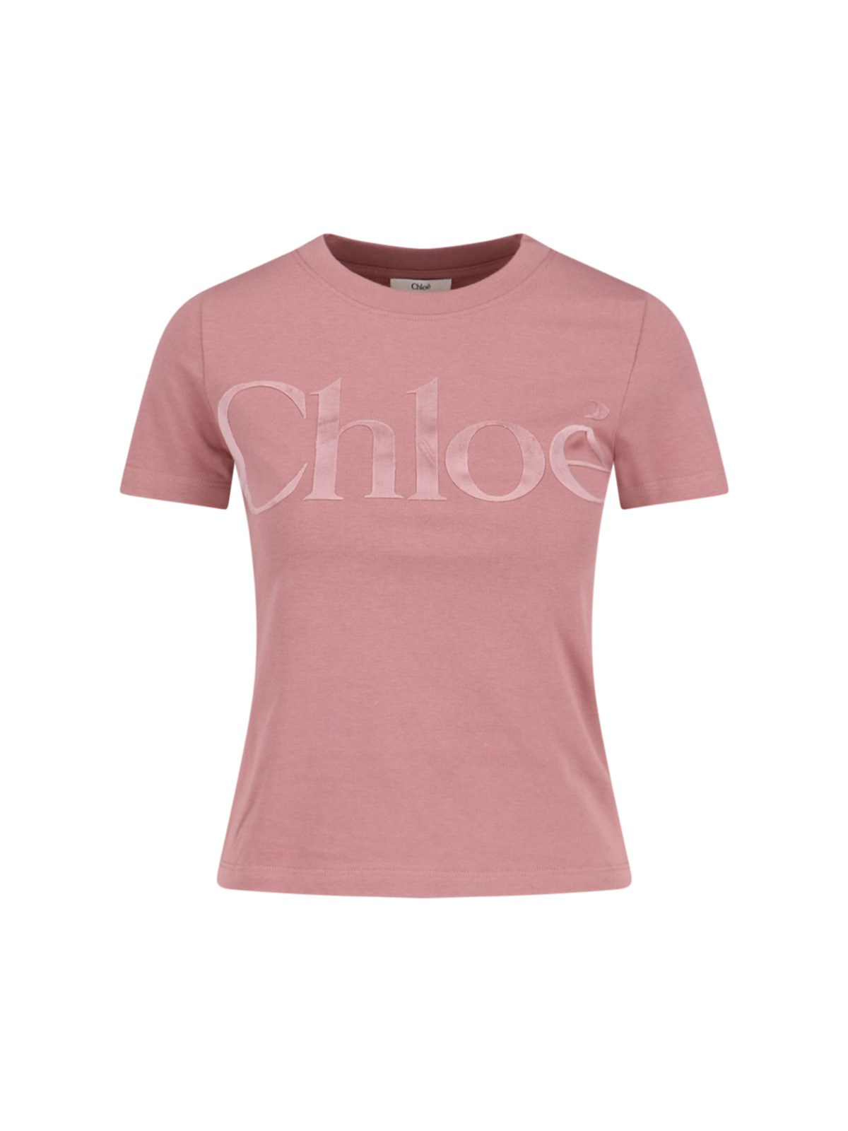 Shop Chloé Logo T-shirt In Pink