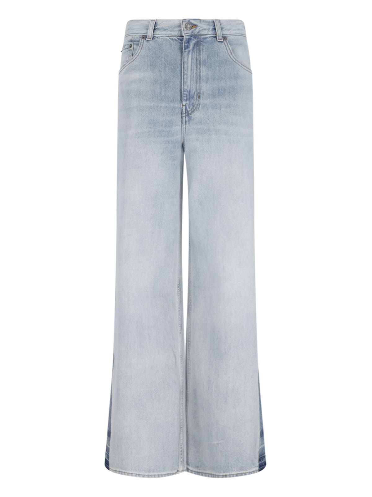 Shop Chloé Flared Leg Jeans In Light Blue