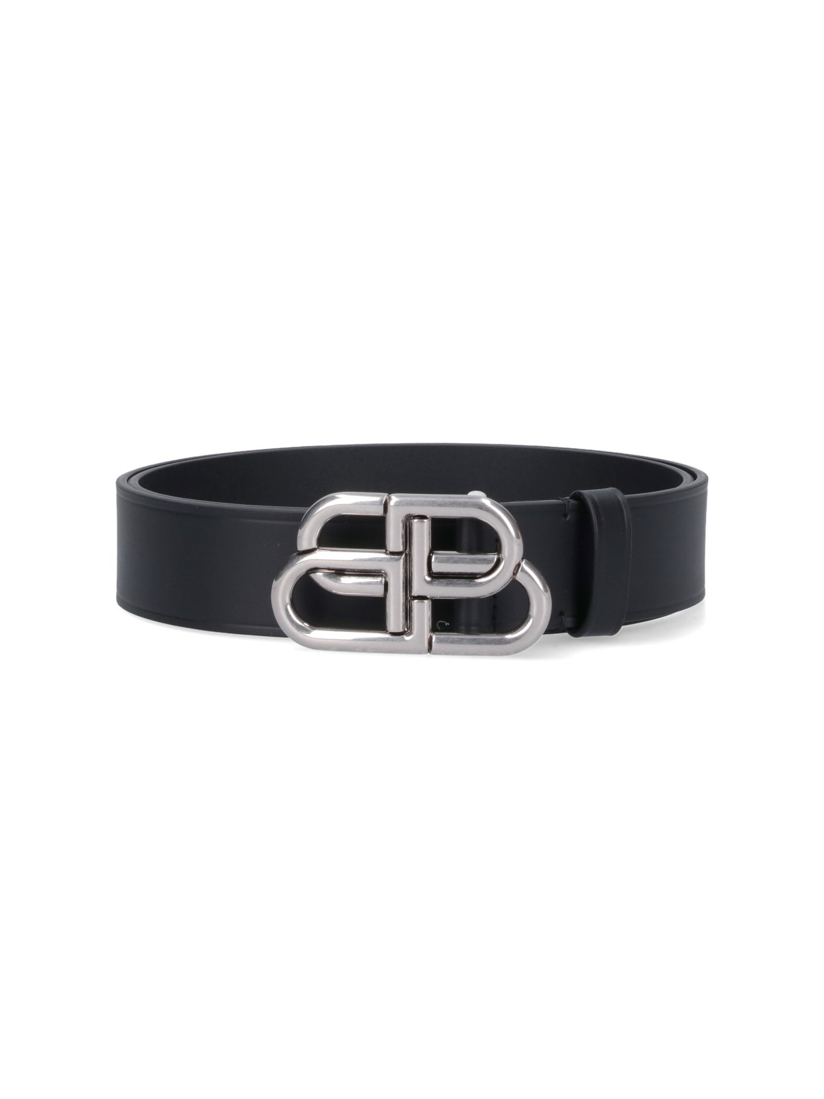 Shop Balenciaga "bb" Belt In Black  