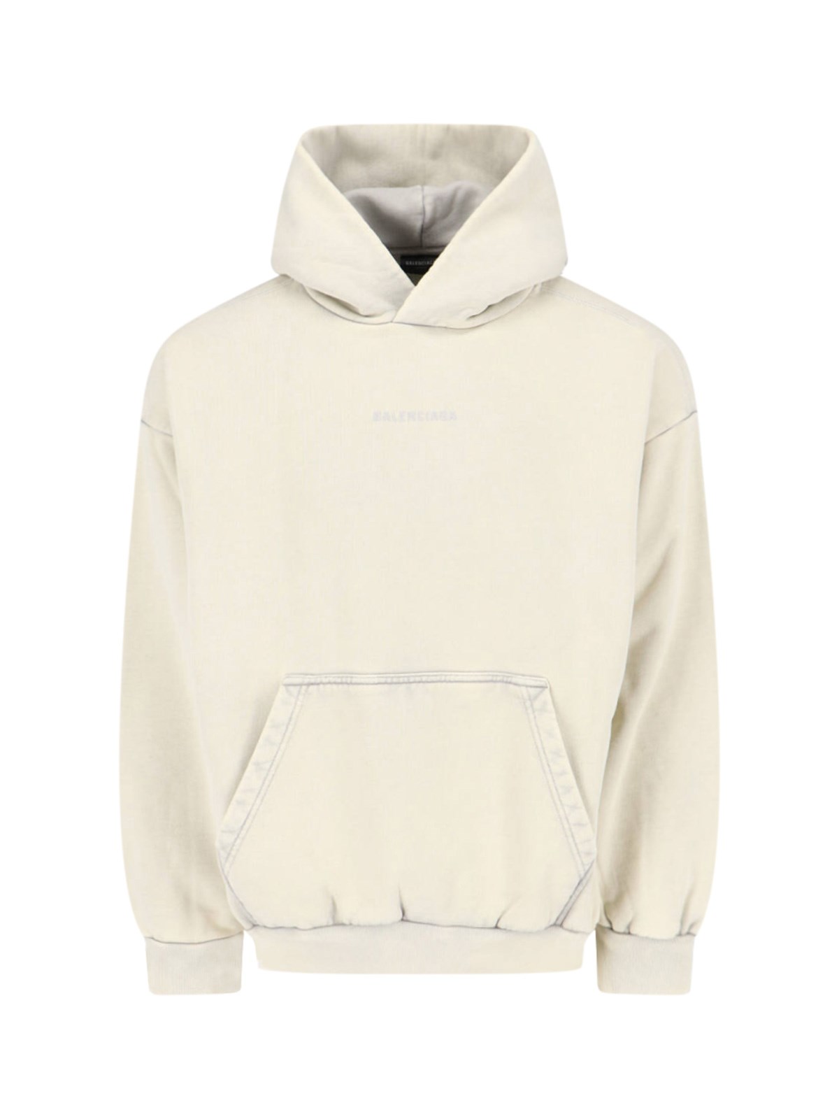 Shop Balenciaga Hoodie In Cream