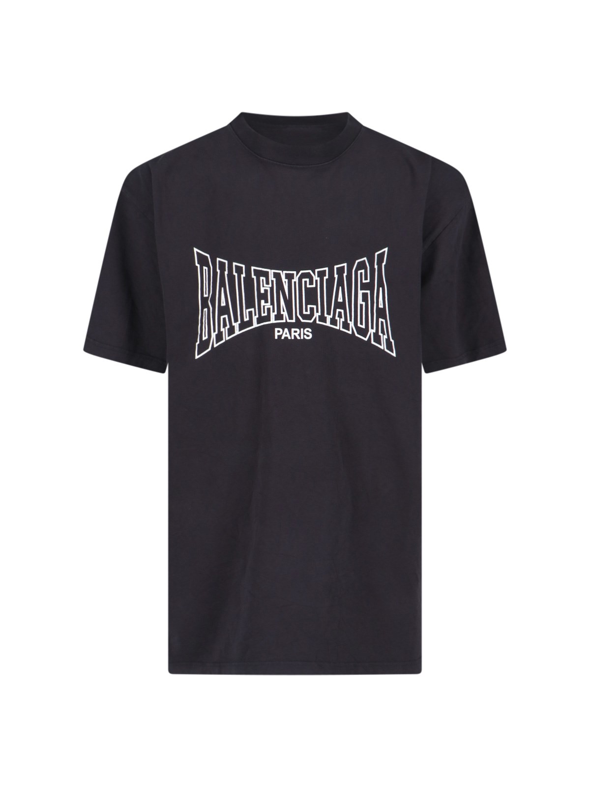 Shop Balenciaga Logo T-shirt In Black  