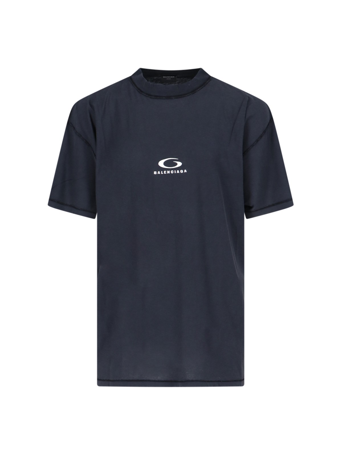 Shop Balenciaga "loop Sports Icon" Logo T-shirt In Black  