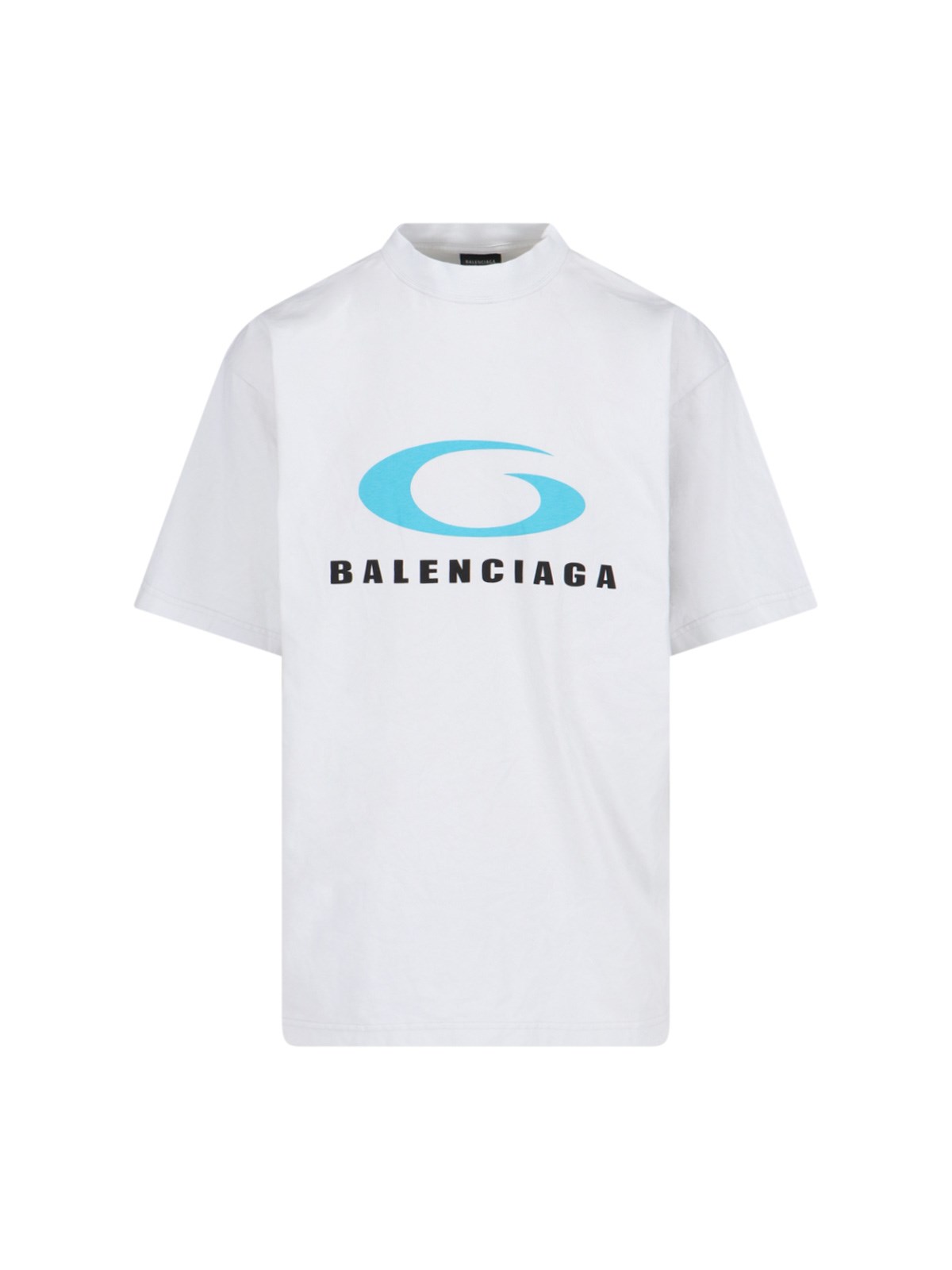 Shop Balenciaga "loop Sports Icon" Logo T-shirt In White