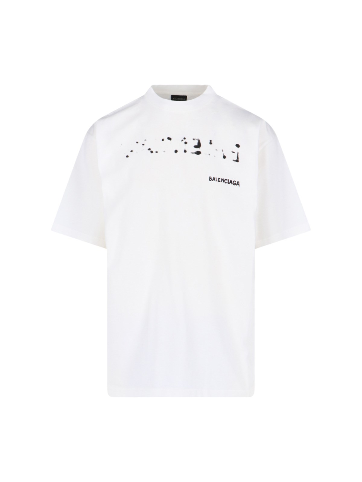 Shop Balenciaga "bleed" Logo T-shirt In White