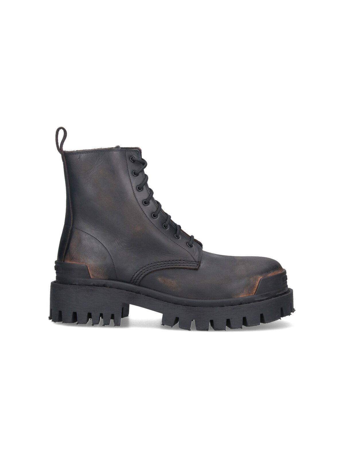 Shop Balenciaga 'strike' Ankle Boots In Black  