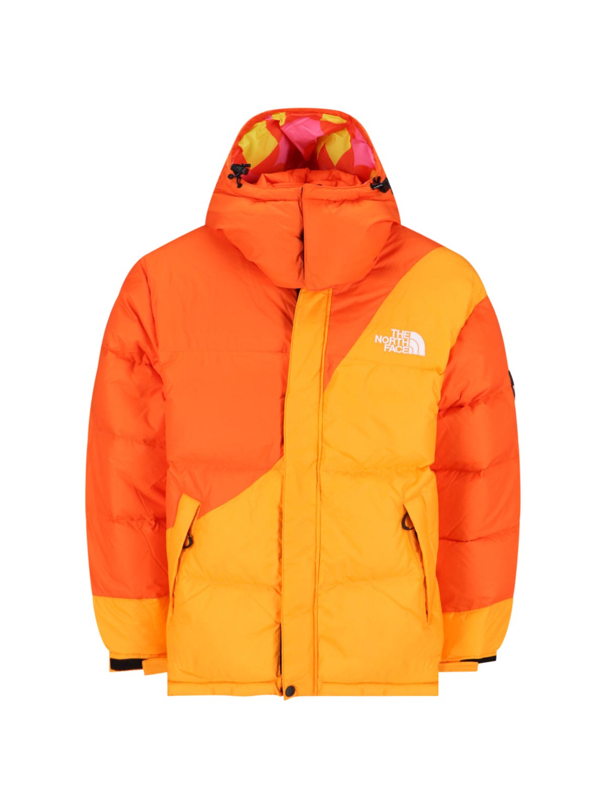 Shop The North Face X Yinka Ilori Two-tone Down Jacket In Orange