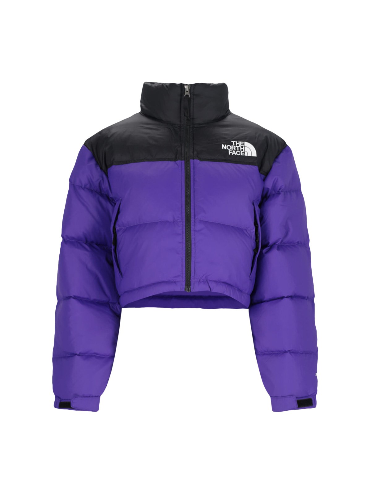 Shop The North Face 'nuptse' Short Down Jacket In Purple