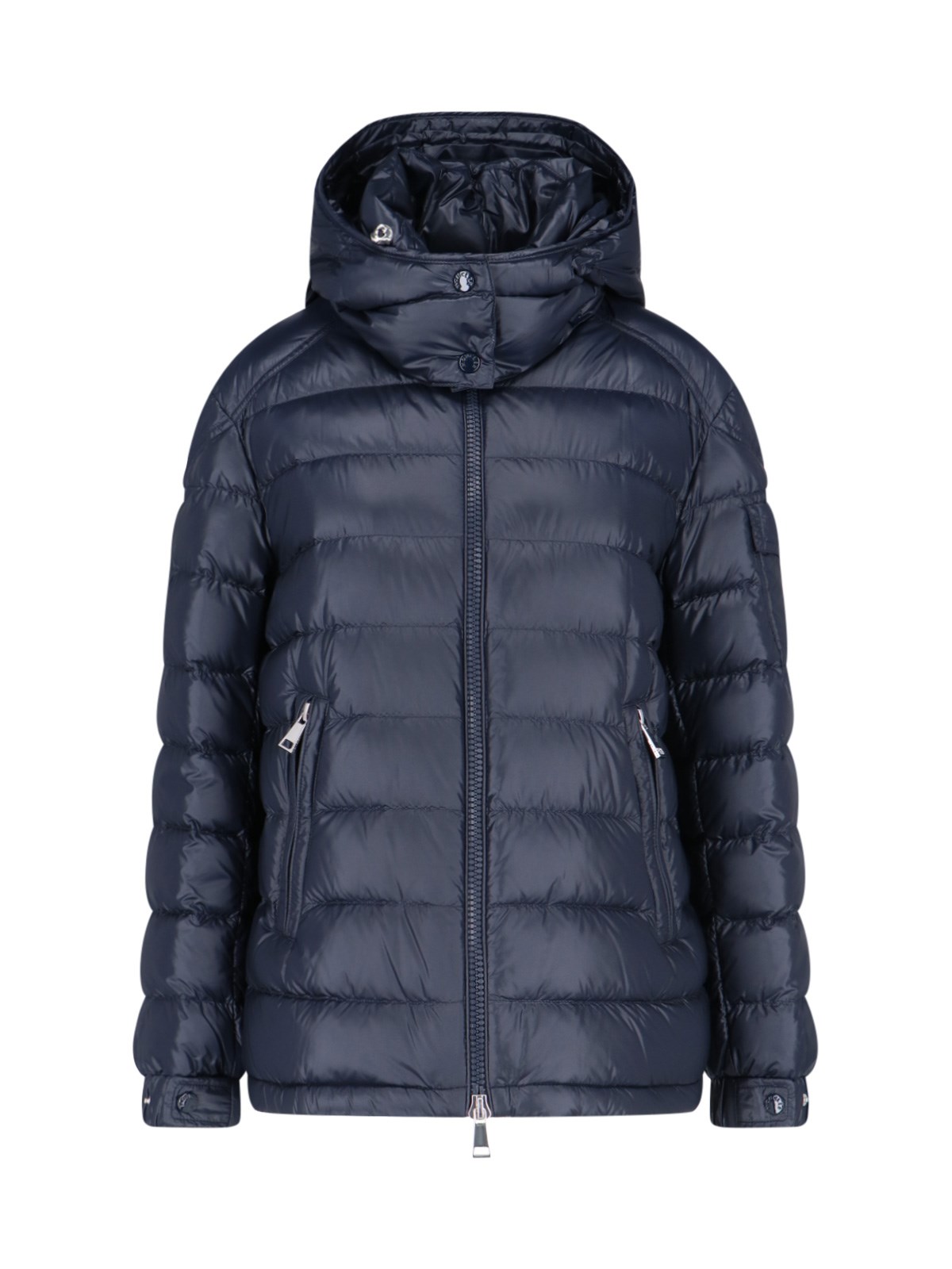 Shop Moncler 'dalles' Short Down Jacket In Blue