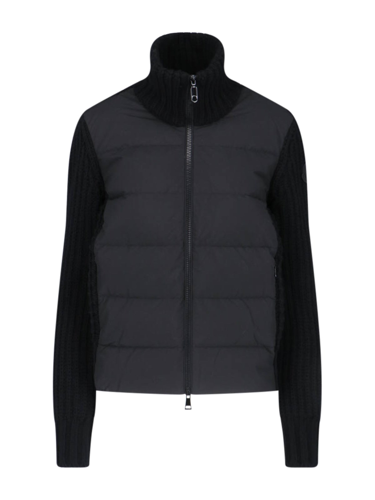 Moncler Padded Cardigan In Black  