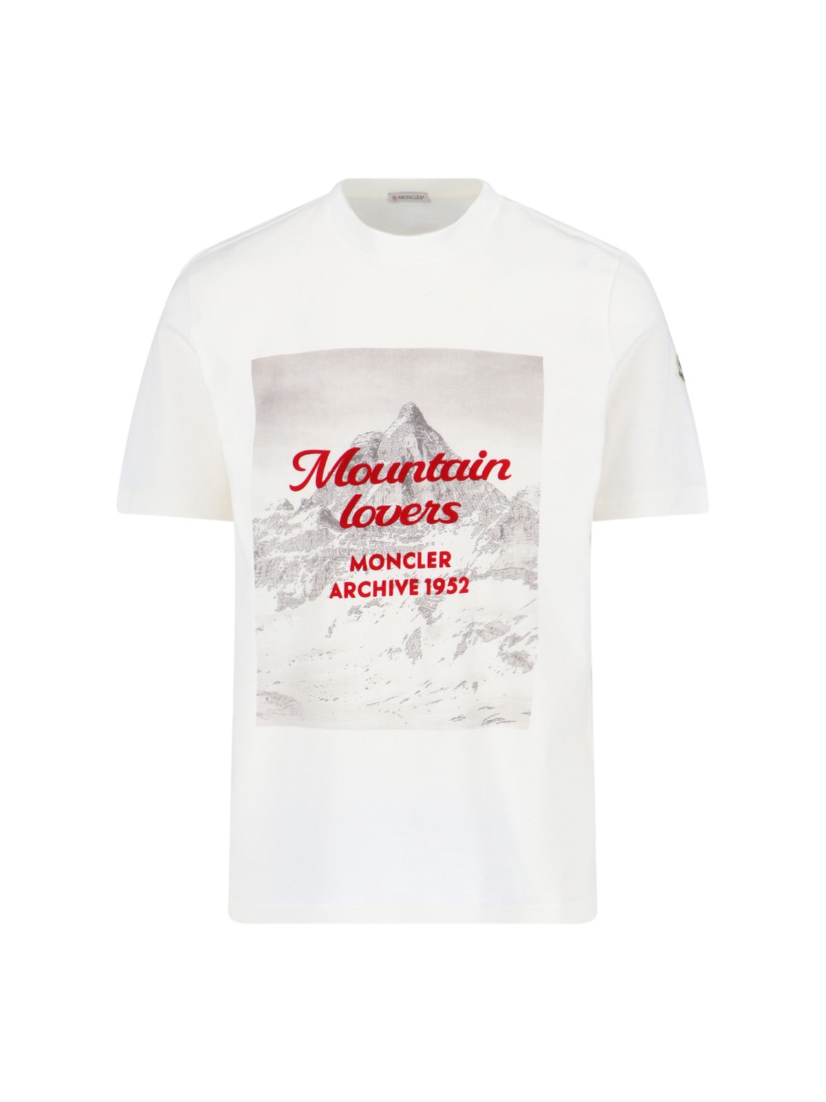 Shop Moncler Printed T-shirt In White