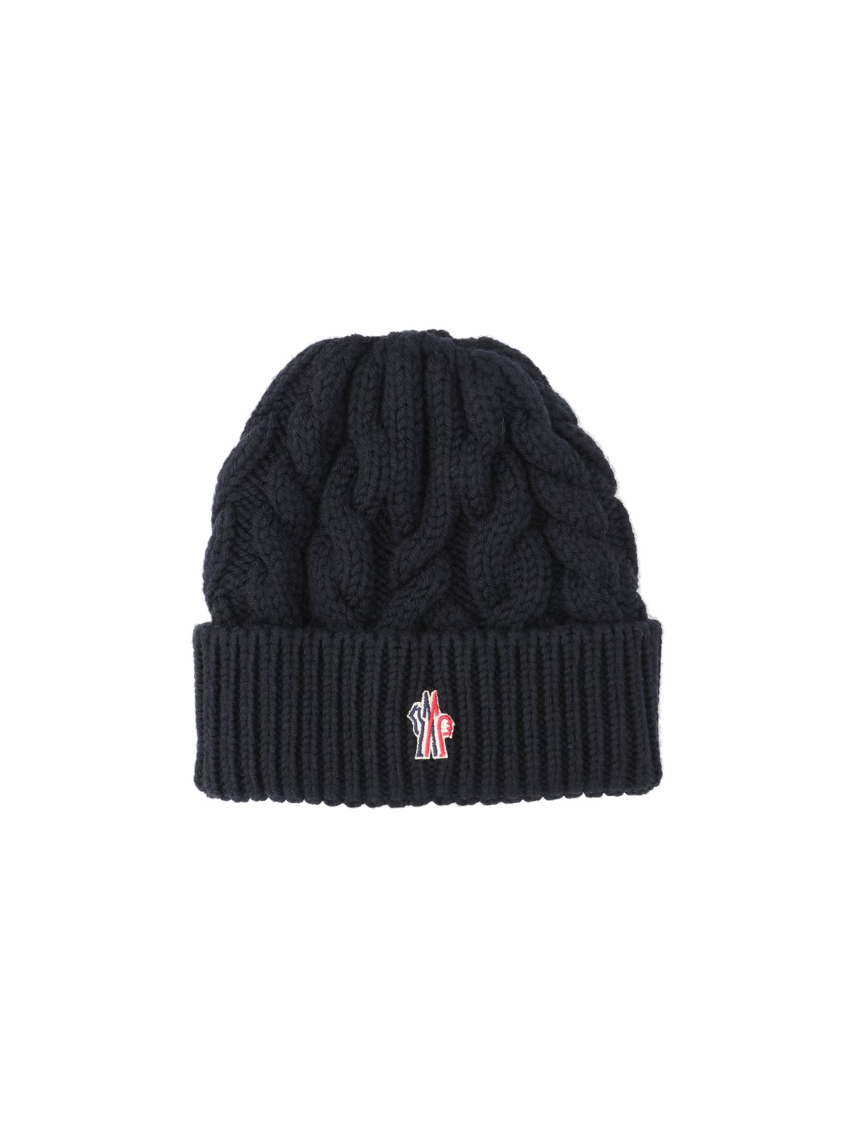 Shop Moncler Wool Logo Beanie In Black  