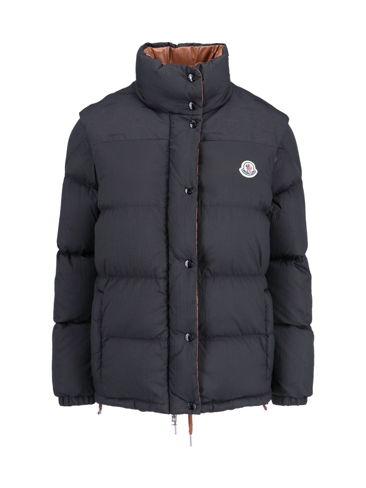 Shop Moncler "verone 1" Reversible Crop Down Jacket In Black  