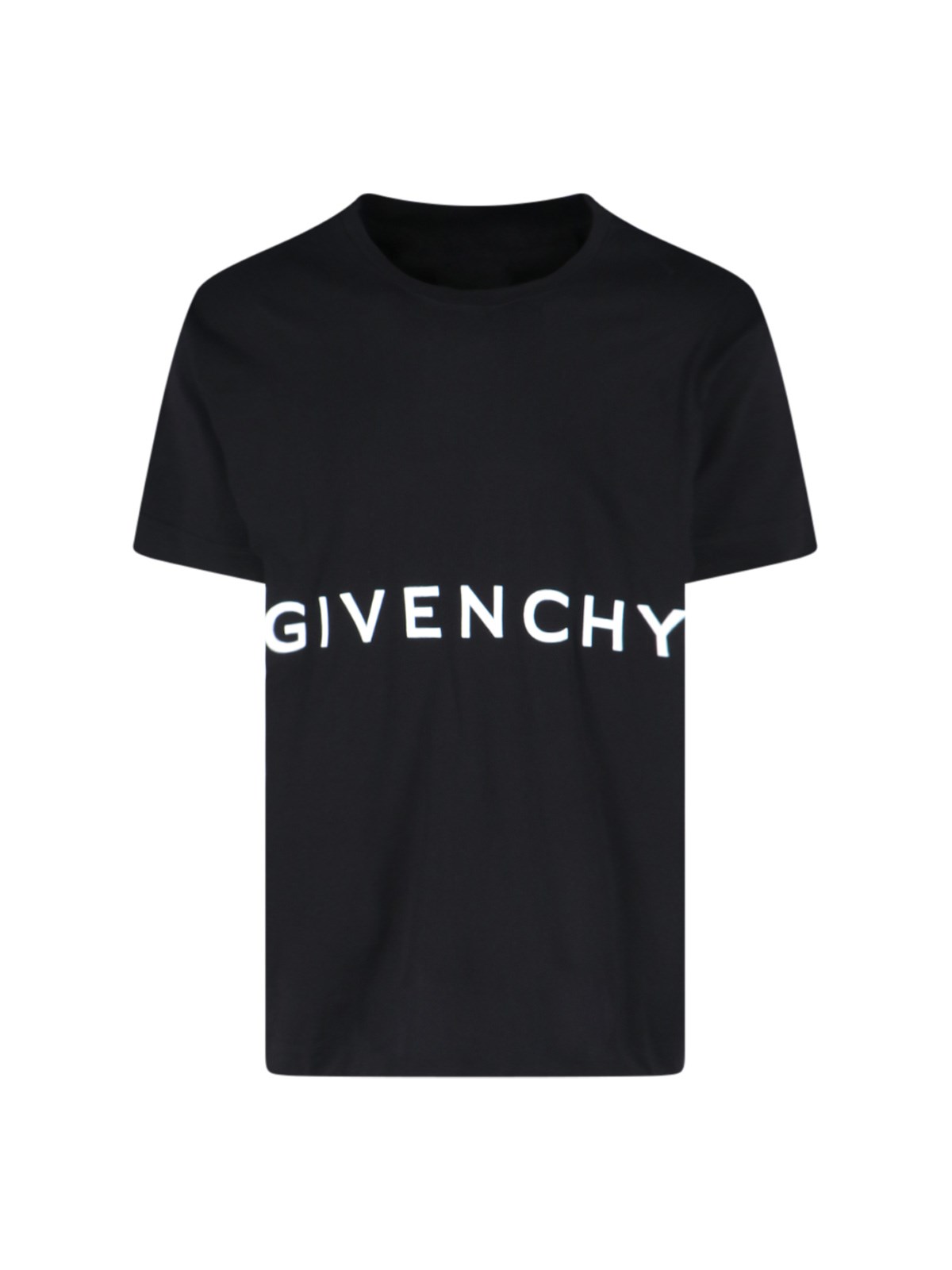 Shop Givenchy Embroidered Logo T-shirt In Black  