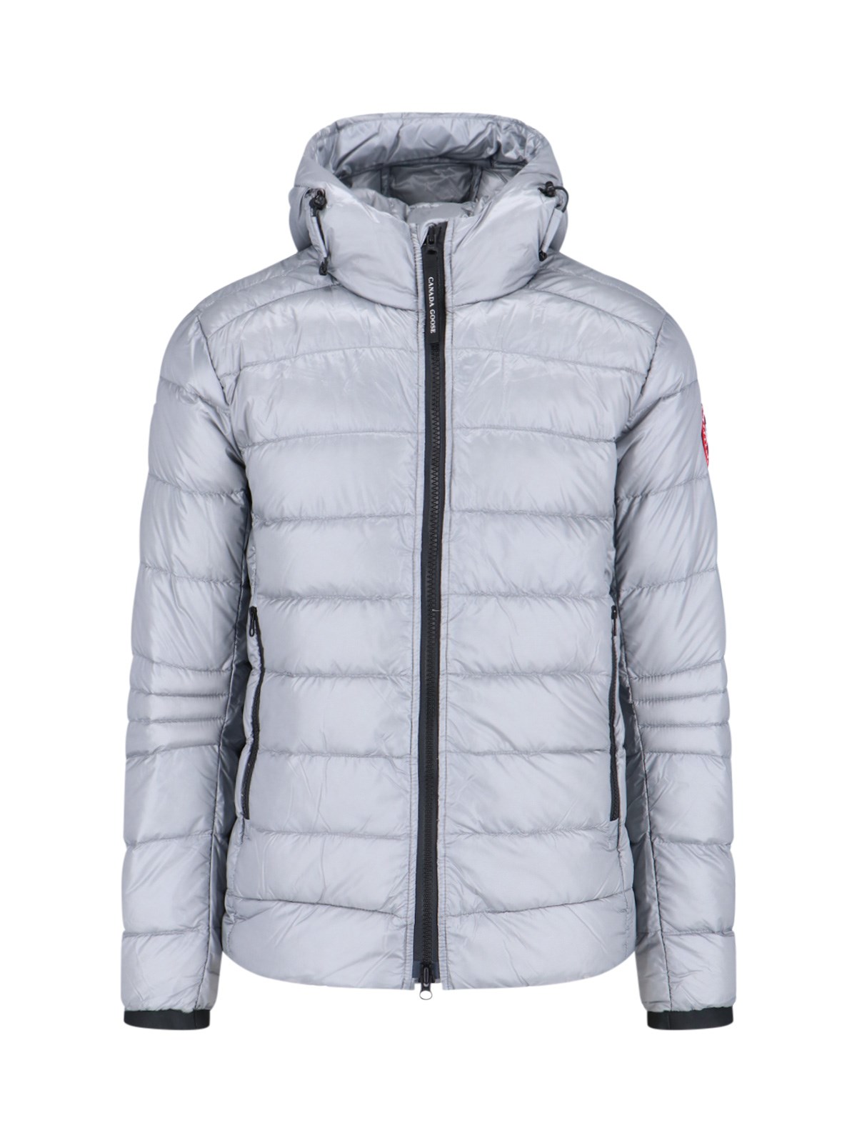 Shop Canada Goose Trappointed Down Jacket "crofton" In Gray