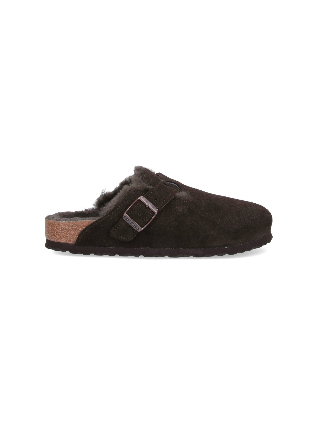Birkenstock Mules With "boston" Fur In Brown